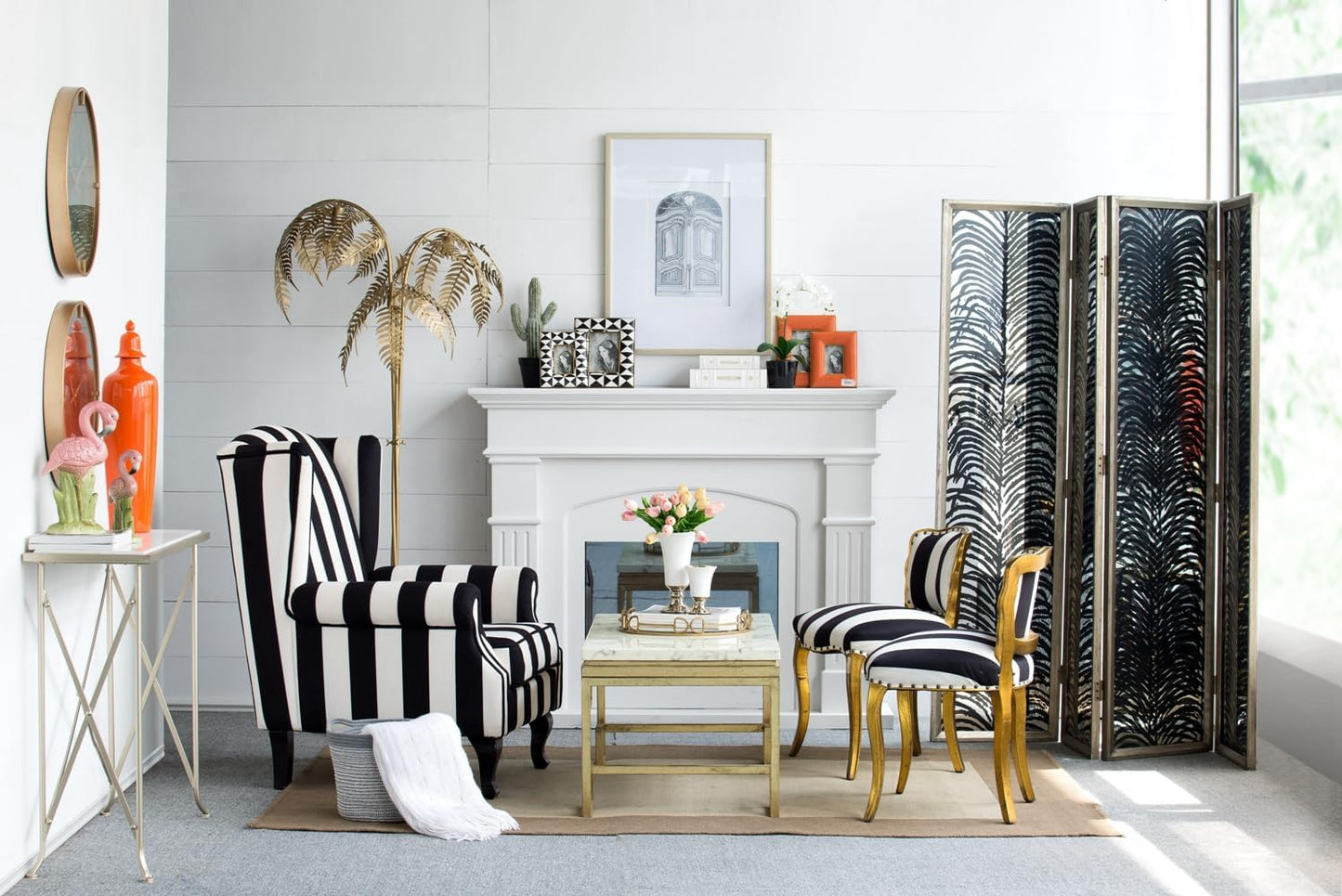 NicBex Room Divider 4 Panel Room Dividers with Durable Metal Frame Partition Room Dividers and Folding Privacy Screens Wall Divider for Home, Office, Room Separation,17.7" W x 1.5" D x 72.8" H, Black