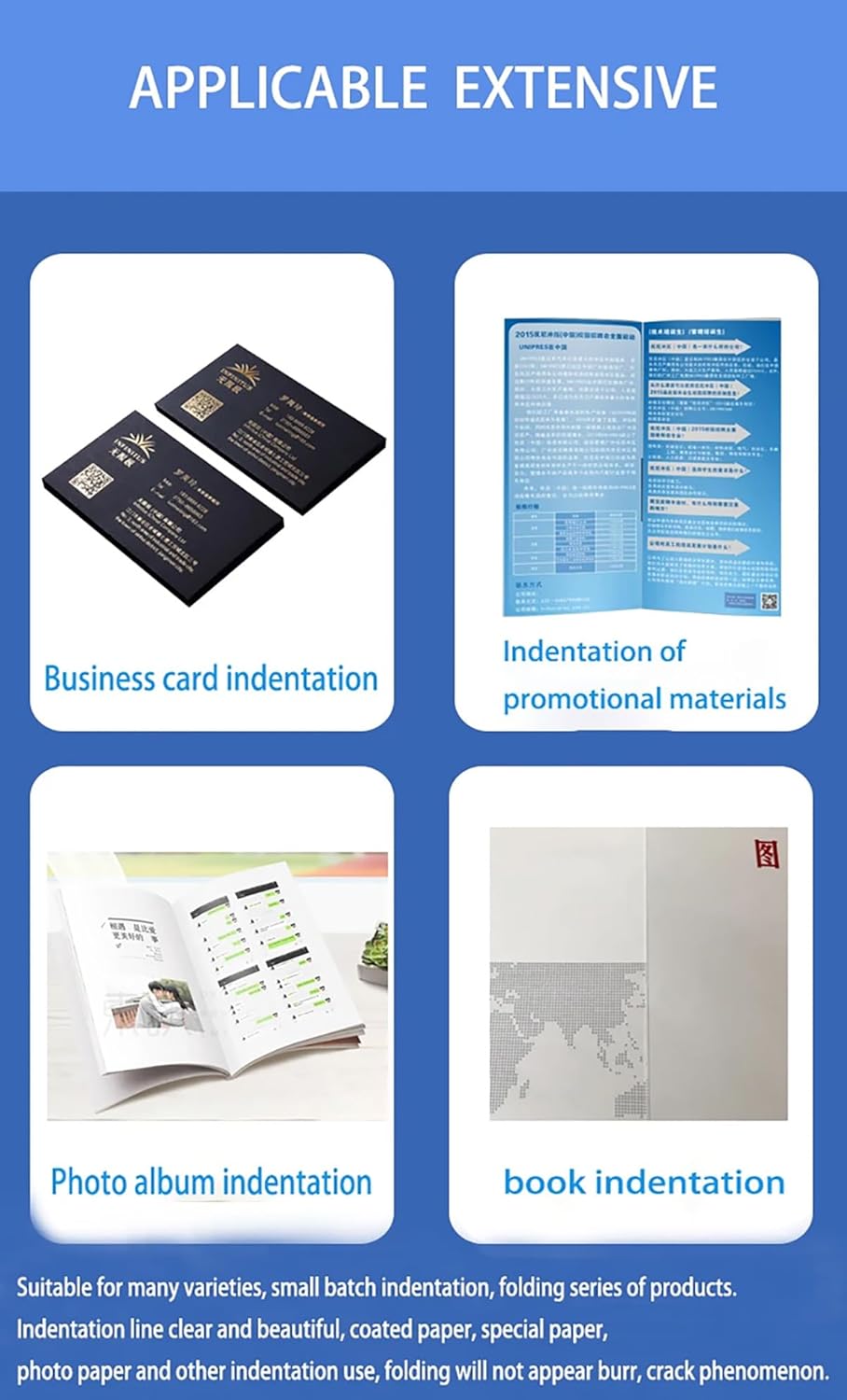 18Inch Manual Creasing Machine Scoring Paper Desktop Paper Card Creaser Scorer with 2 Magnetic Blocks