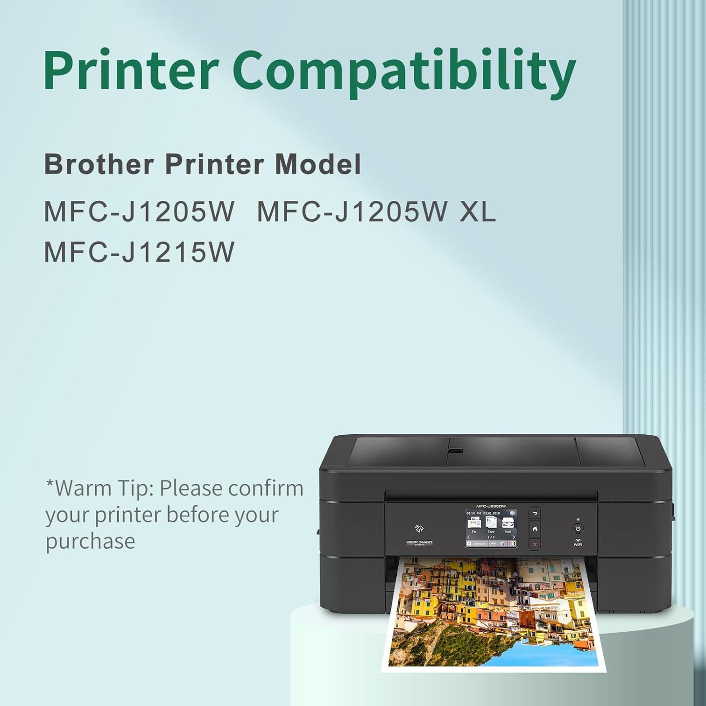 LC404 Ink Cartridges Replacement for Brother LC 404 LC404BK Ink Cartridges Compatible with MFC-J1205W MFC-J1215W Printers (Cyan Magenta Yellow Black, 4 Pack)