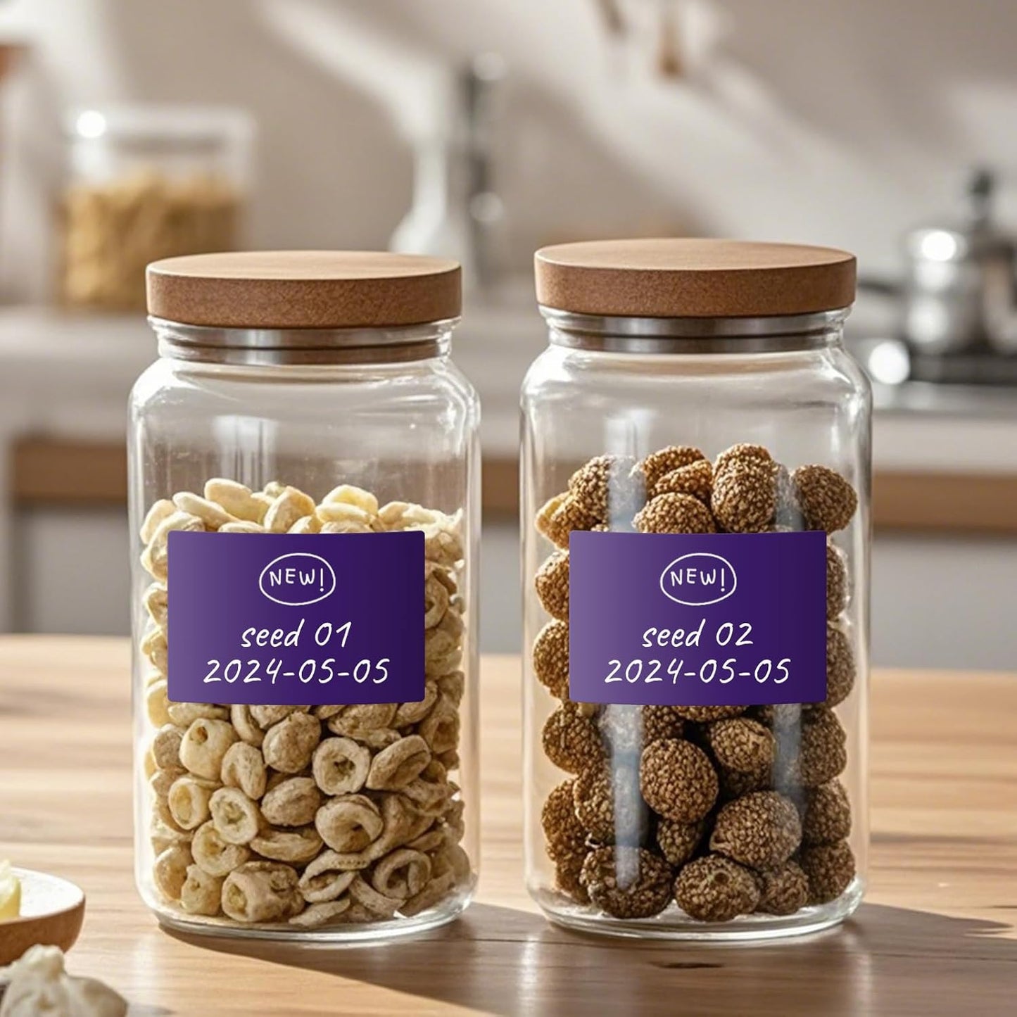 Rectangle Label Stickers 3×2 Inch Vinyl Removable Purple Sticker Waterproof Writable File Folder Moving Labels for Boxes Home Office Labeling 40 PCS