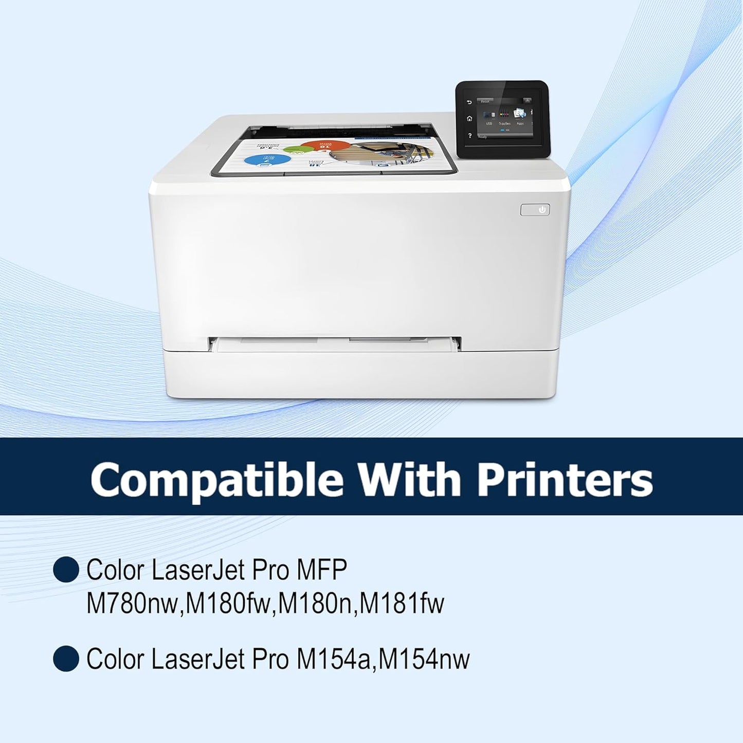 204A Black Toner Cartridge M180nw Toner Replacement for HP 204A CF510A to use with Color Laserjet Pro MFP M180nw M180n M181fw M154a M154nw Printer (2 Pack )