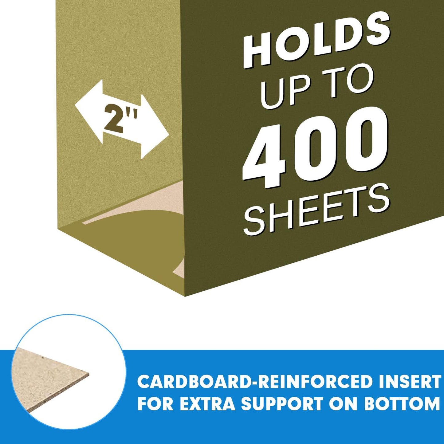Extra Capacity Hanging File Folders, RAZCC 60 Pack Letter Size Reinforced Hanging Folders with Heavy Duty 2 Inch Expansion for Bulky Files, Filing Cabinet, Adjustable Tabs, Green