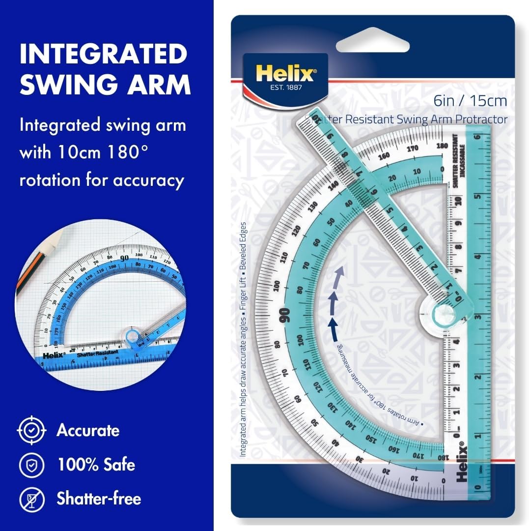 Helix - Swing Arm Protractor - 180 Degree Rotation