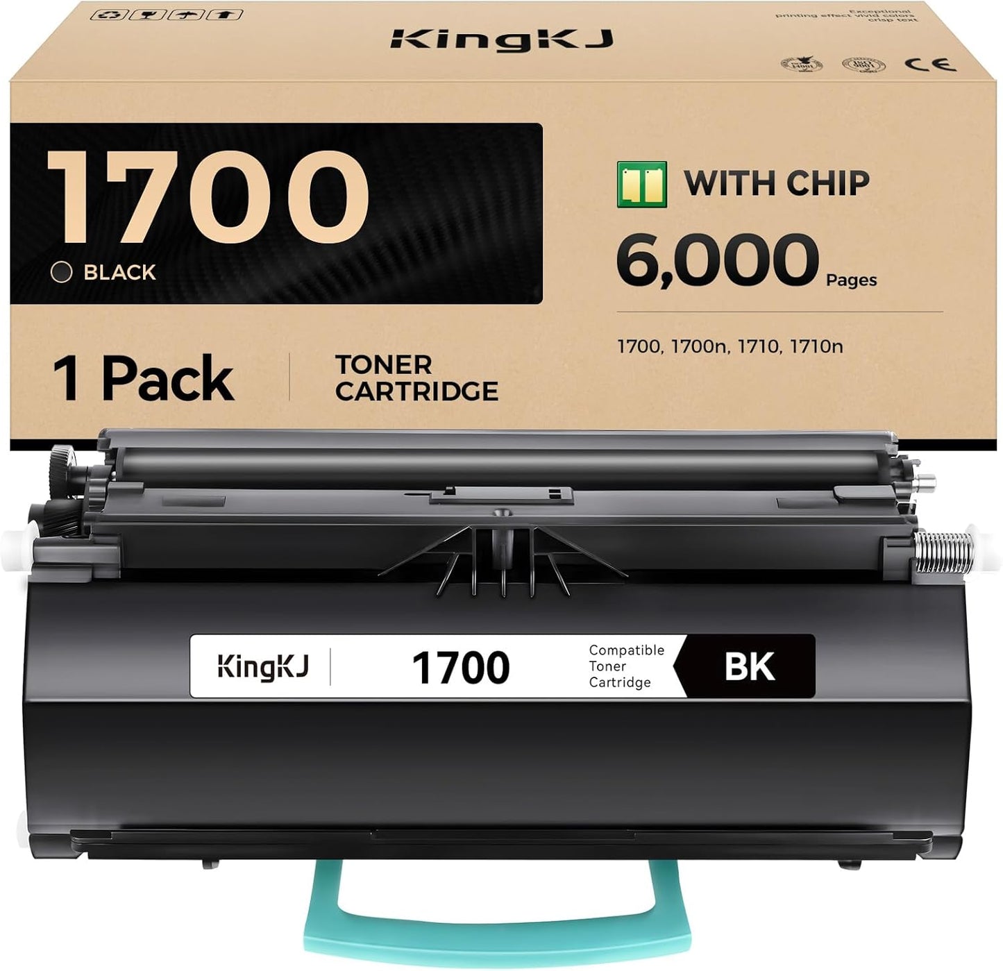 1700 1700N Black Toner Cartridge 1-Pack Compatible Replacement for Dell 1700 1700n 1710 1710n Printer 310-5400 310-5402 310-7039 310-7022 310-5399 310-7023 310-7025 310-5401 310-7038 310-7020 310-7040