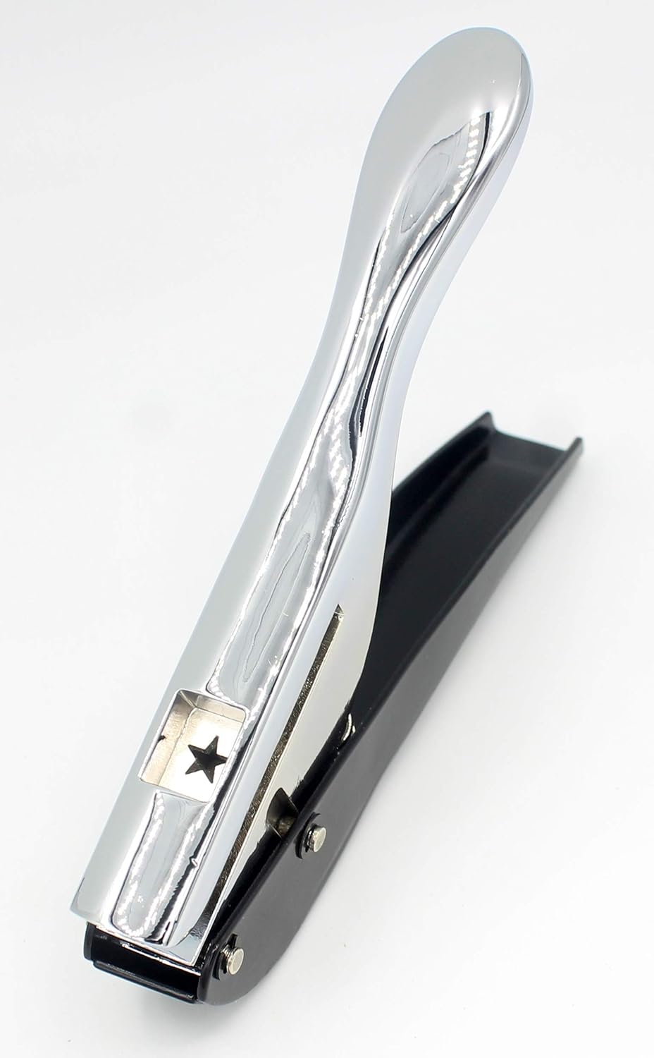 Hand-held 1/4 inch 6mm Star Shape Metal Silver Heavy Duty Single Hole Punch for ID Cards PVC Cards Badge Photos