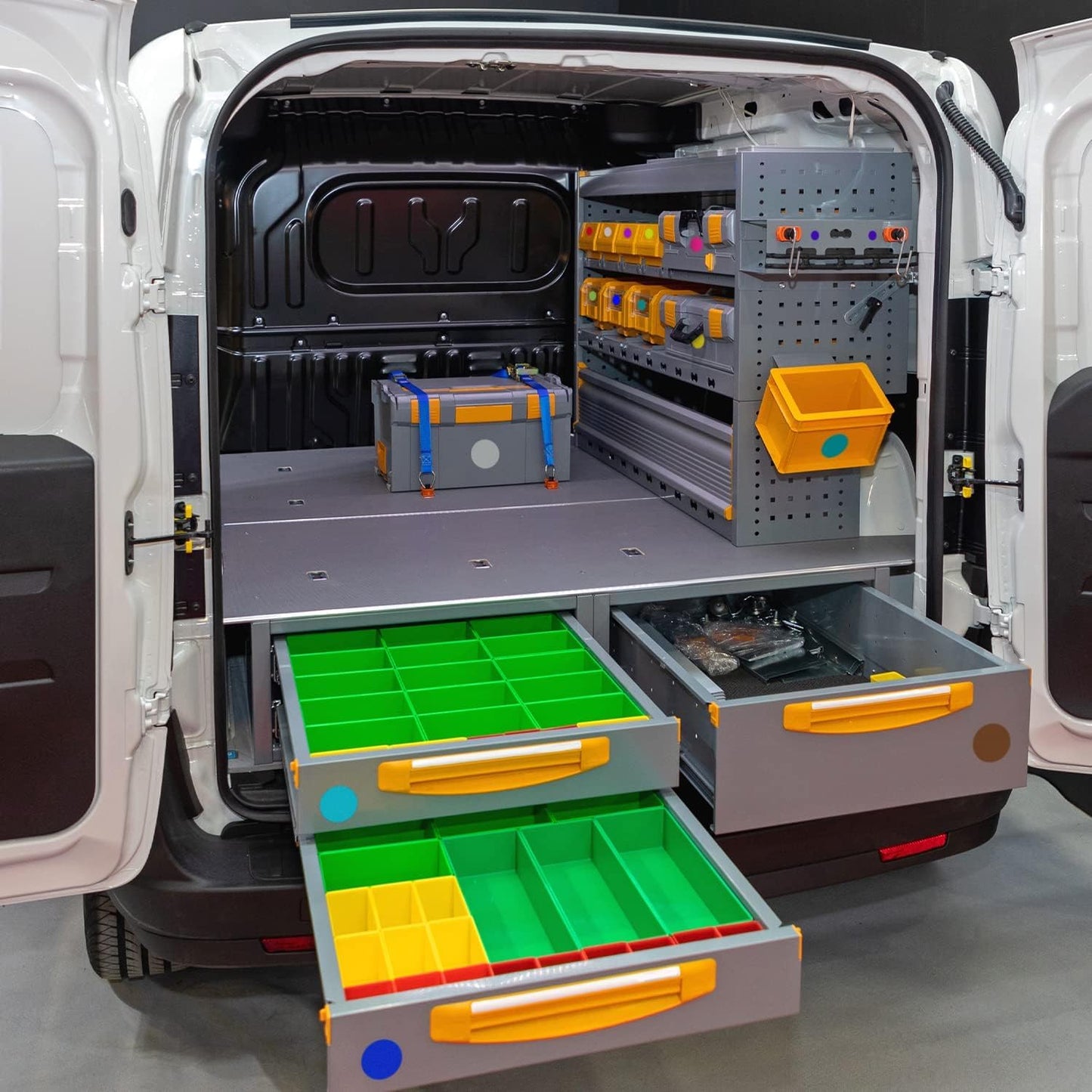 ChromaLabel 2 Inch Round Colored Stickers, High Visibility Sticky Dots Color Coding Labels, Easy to Write On Dot Stickers - 500 Sticker Dots per Roll, Fluorescent Red-Orange - Case of 5