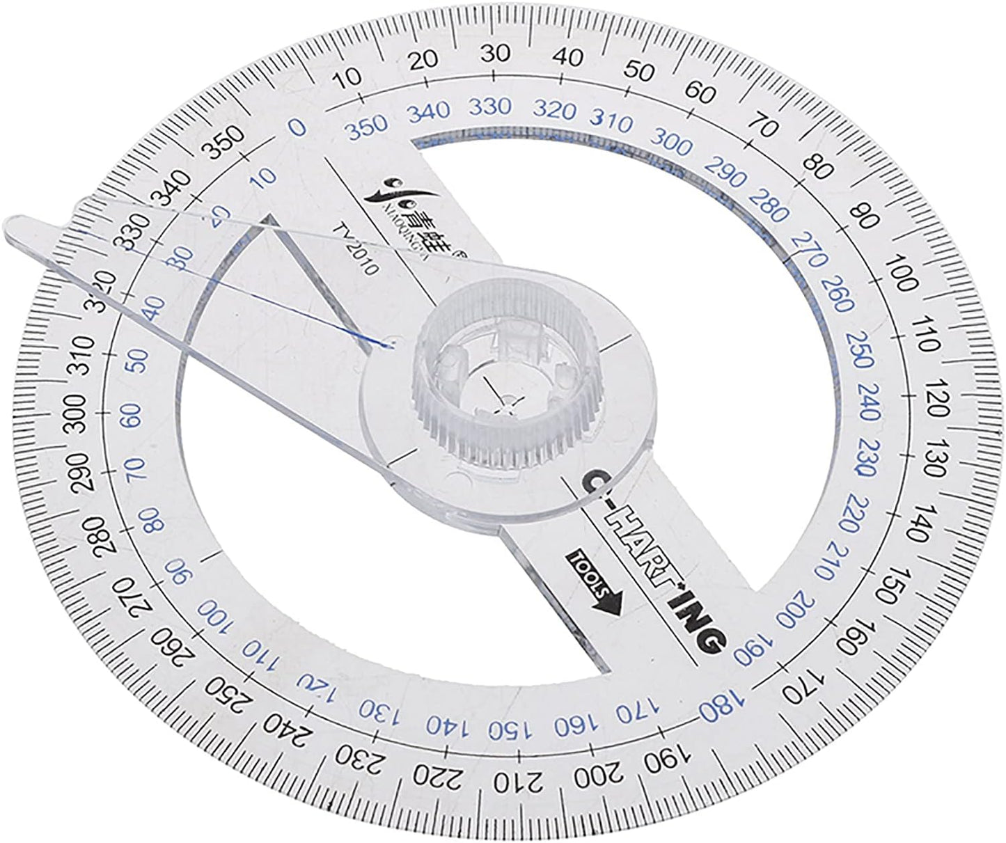 360° Protractor Pack of 2 Protactors Plastic Protractor Math Protractors Clear Protractor Ruler Drafting Tools Circle Protractor for Geometry