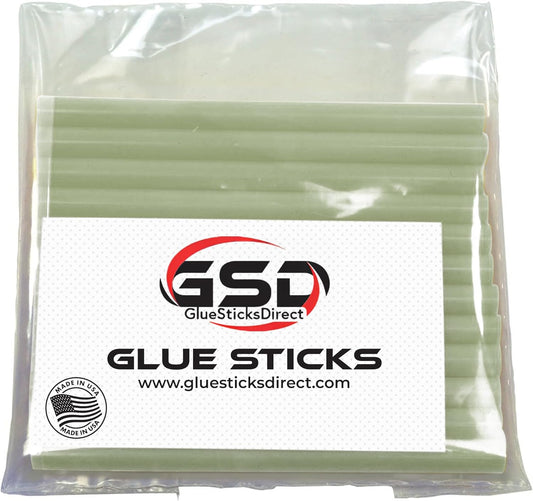 Mini Size Hot Melt Glue Sticks for Glue Gun - Bulk 4in Silver Metallic Wax Glue Sticks - Great for Art Craft Repairs & Compatible w/Most Glue Guns - 5/16" X 4" (24 Sticks) - USA Made