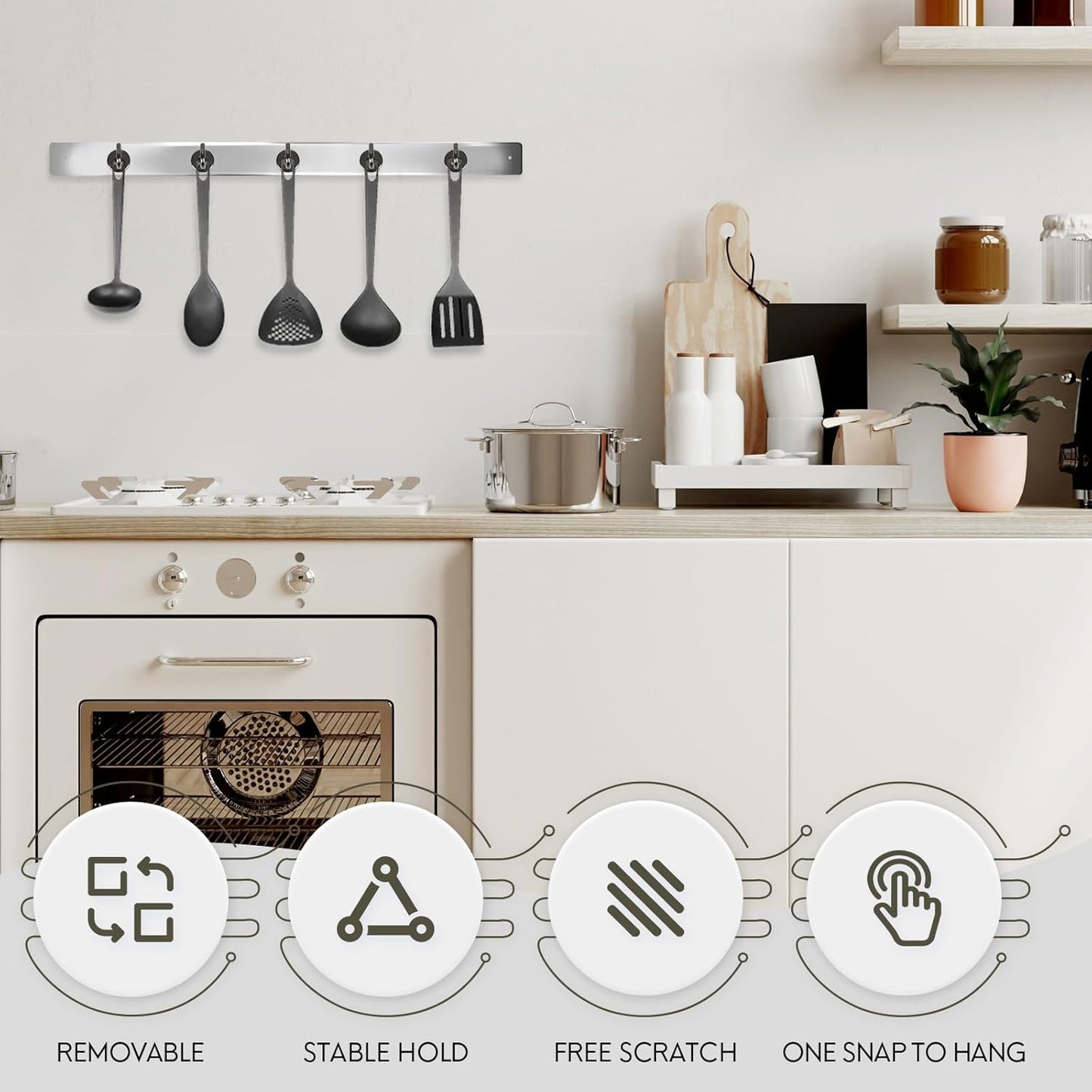 Neosmuk Magnetic Hooks,30lb Heavy Duty Earth Magnets with Hook for Refrigerator, Extra Strong Cruise Hook for Hanging, Magnetic Hanger for Cabins, Grill (Gunblack, Pack of 4)