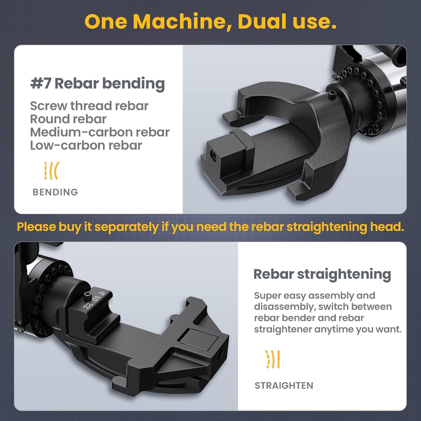 Anbull 1200W Electric Rebar Bender,Hydraulic Rebar Bending Machine Bending up to 7/8 Inch #7 22mm Rebar, Rebar Bending Angle 90 Degrees or Greater