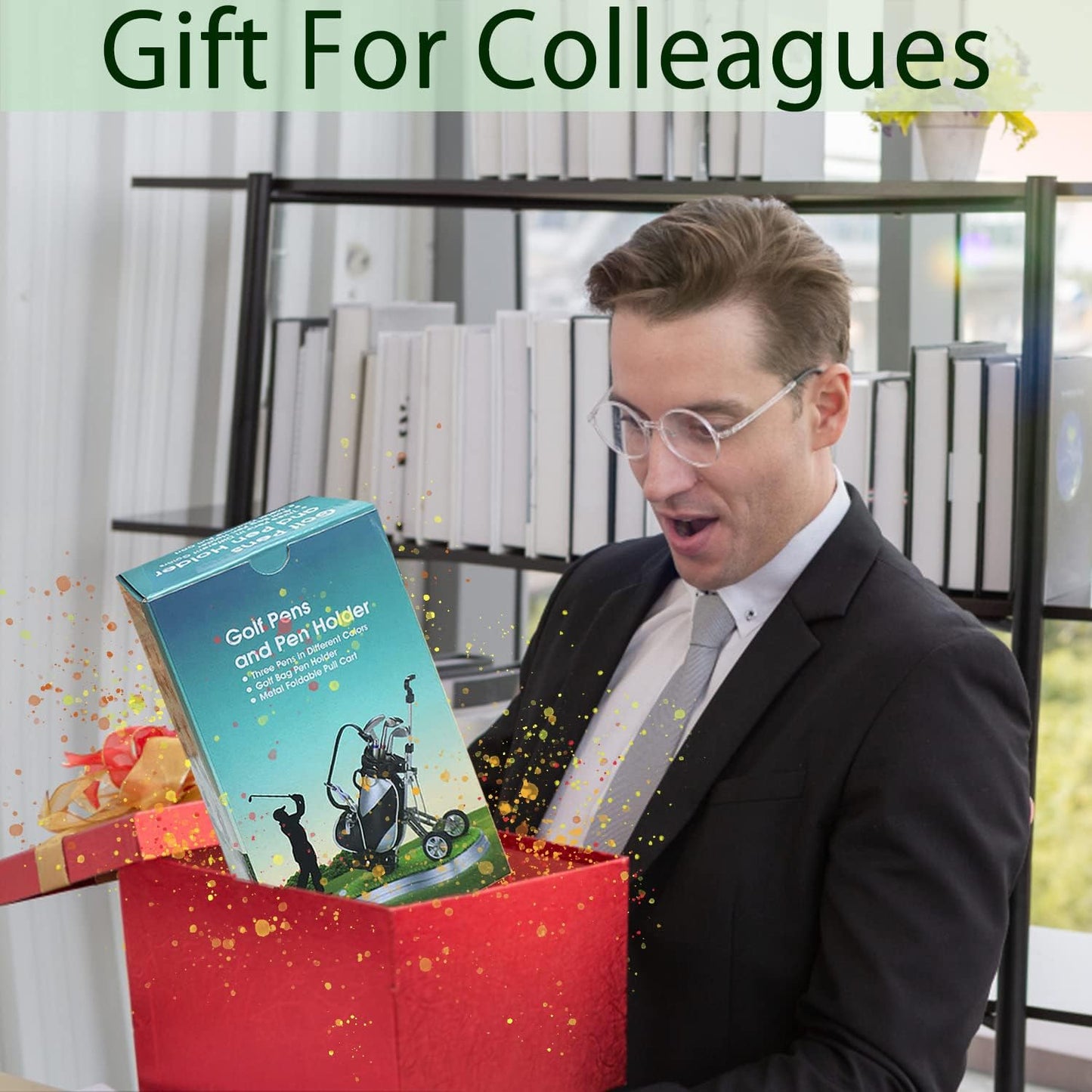 Gifts for Men, Golf Pen Holder Desk Accessories for Men Women Golfers, Birthday Graduation Gifts for Him Her, Dad Gifts for Dad Husband from Daughter Son Wife, Funny Home Office Decor Gadgets for Boss