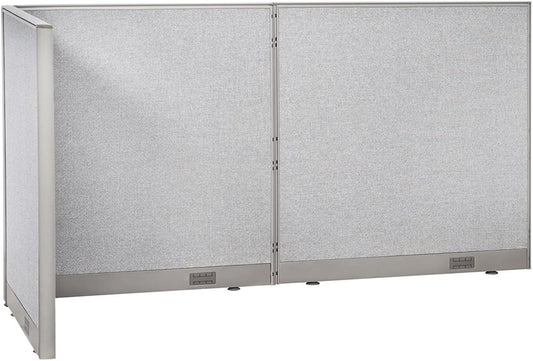 GOF Freestanding L Shaped Office Partition, Large Fabric Room Divider Panel, 36" D x 96" W x 48" H