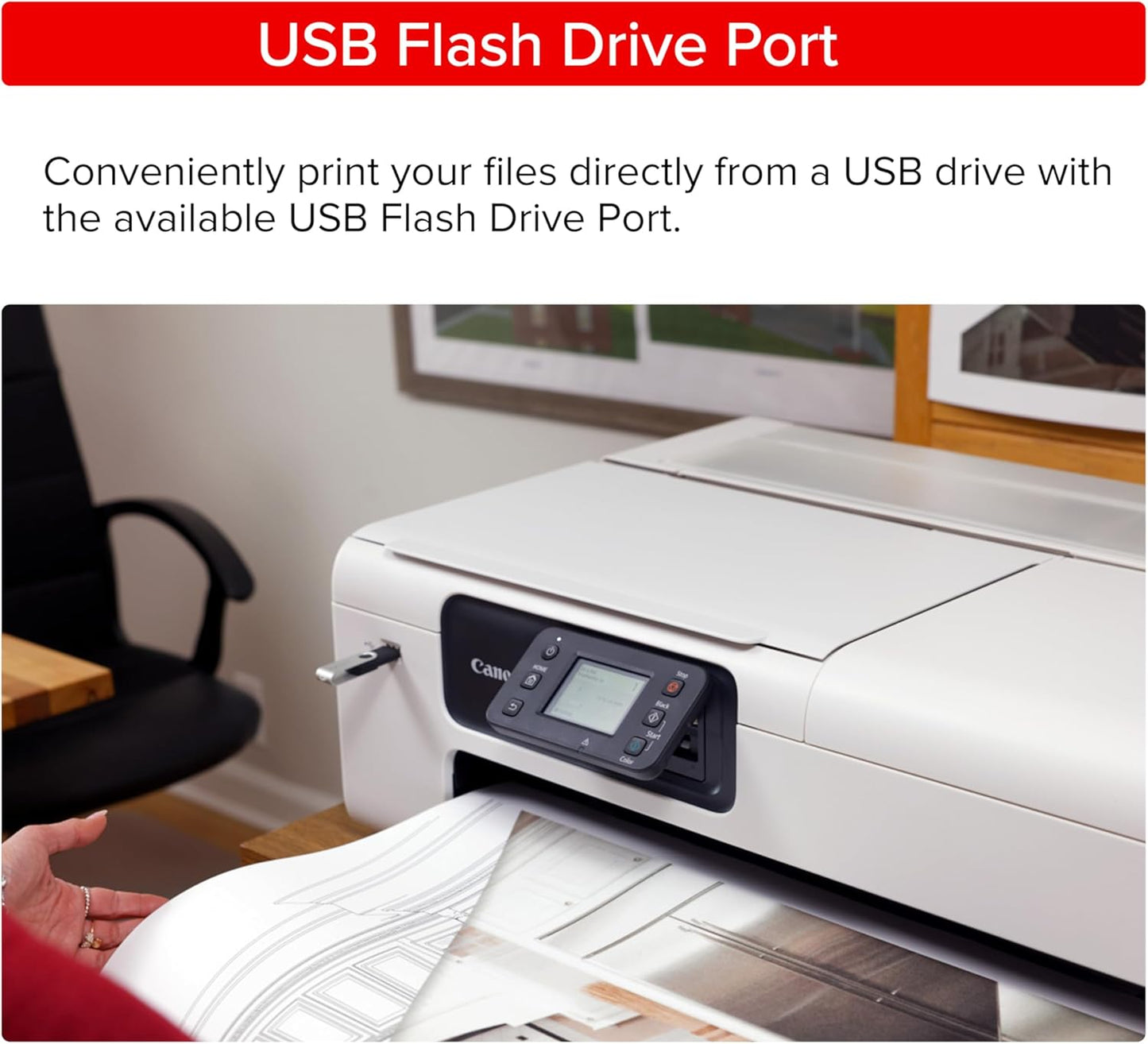 Canon imagePROGRAF TC-21M – Multifunction Printer| 24" Large Format Poster & Plotter Printer - Automatic Roll & Cut Sheet Paper Feeder, USB, Wi-Fi, LAN,White