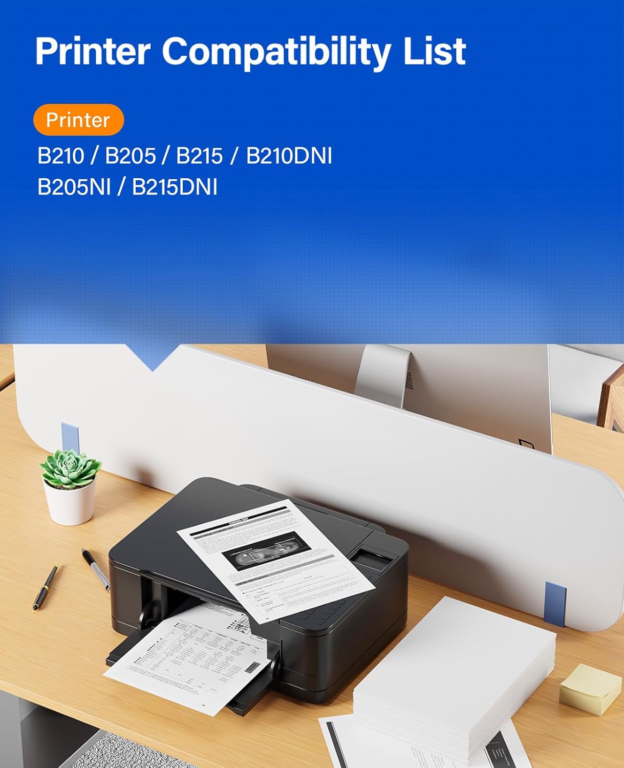 B205 B210 B215 High-Yield Toner Cartridge Black 2-Pack Replacement for Xerox 106R04346 106R04347 Toner Compatible with Xerox B210 B205 B215 B210DNI B205NI B215DNI Laser Printer Ink All-in-One Copier