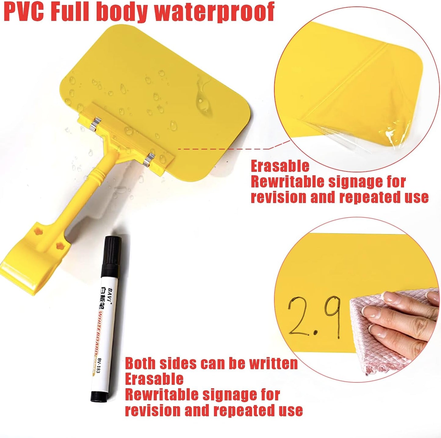 Coobbar Clip-On Sign Holder,20 Pack Merchandise Sign Clips Sign Holder Clips Pop Label Clips Retail Merchandise Rack Sign Double Display Clip Sign Holding Clamp,Price Tag Display (Yellow)