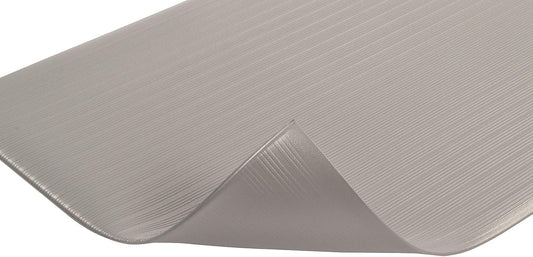 Notrax 410 Airug® 2' x 3' x 3/8" Anti Fatigue Mat, Enhanced Slip Resistance with Beveled Edges and Ribbed Surface, Ideal for Industrial and Commercial Workplaces, Gray, 410S0323GY