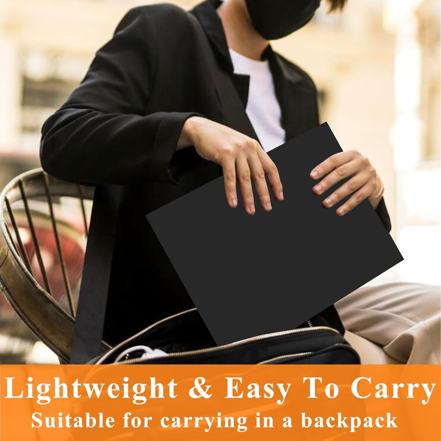 25Pcs Black Two-Pocket Heavyweight File Folder,Letter Size,Paper File Folder for School Office Home Bussines