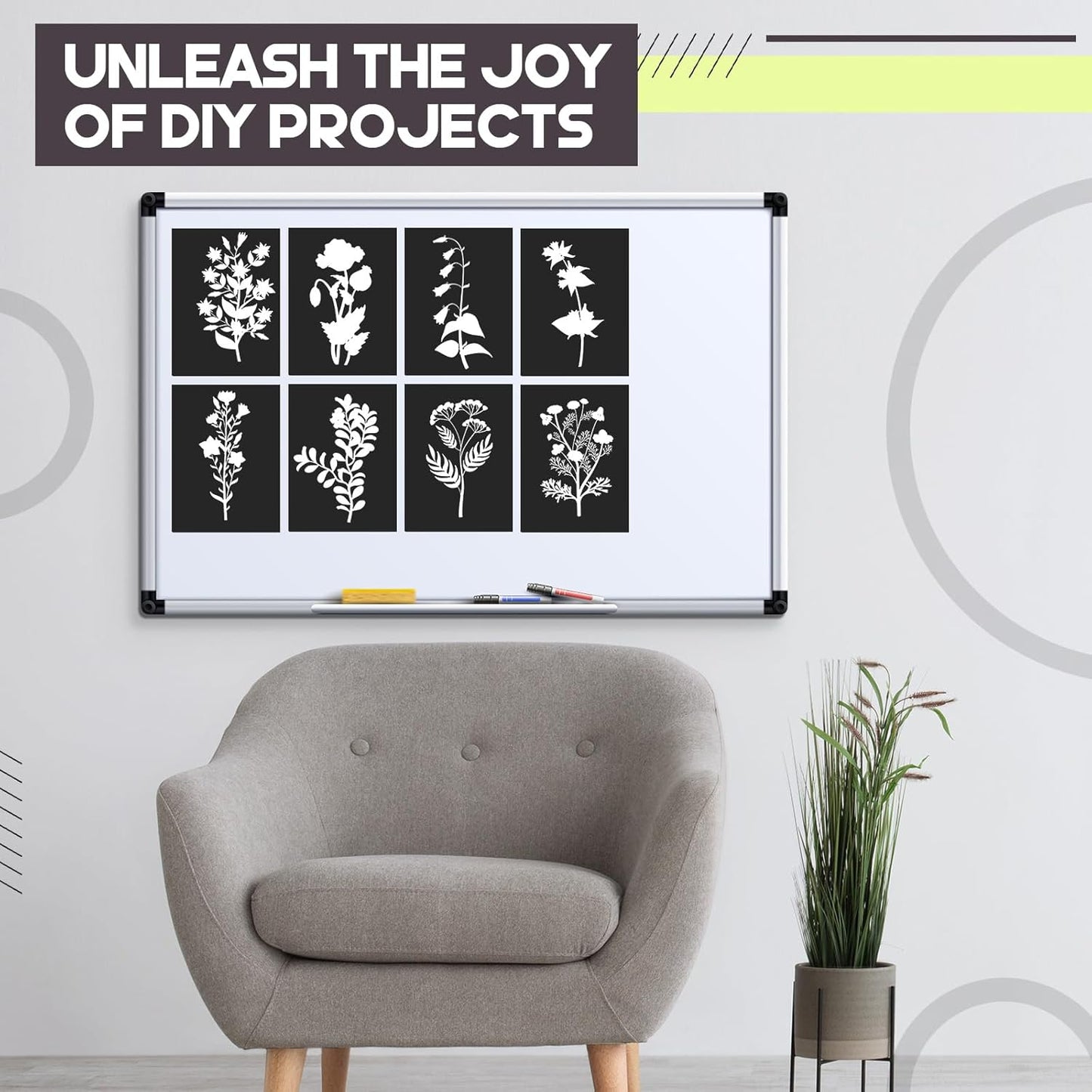 50 Pcs Non Adhesive Magnetic Sheet 5 x 7 Inch for Die Storage Flexible Magnetic Sheets Plain Sheet for Arts and Crafts Scrapbooking DIY Photography, Easy to Cut and Organize