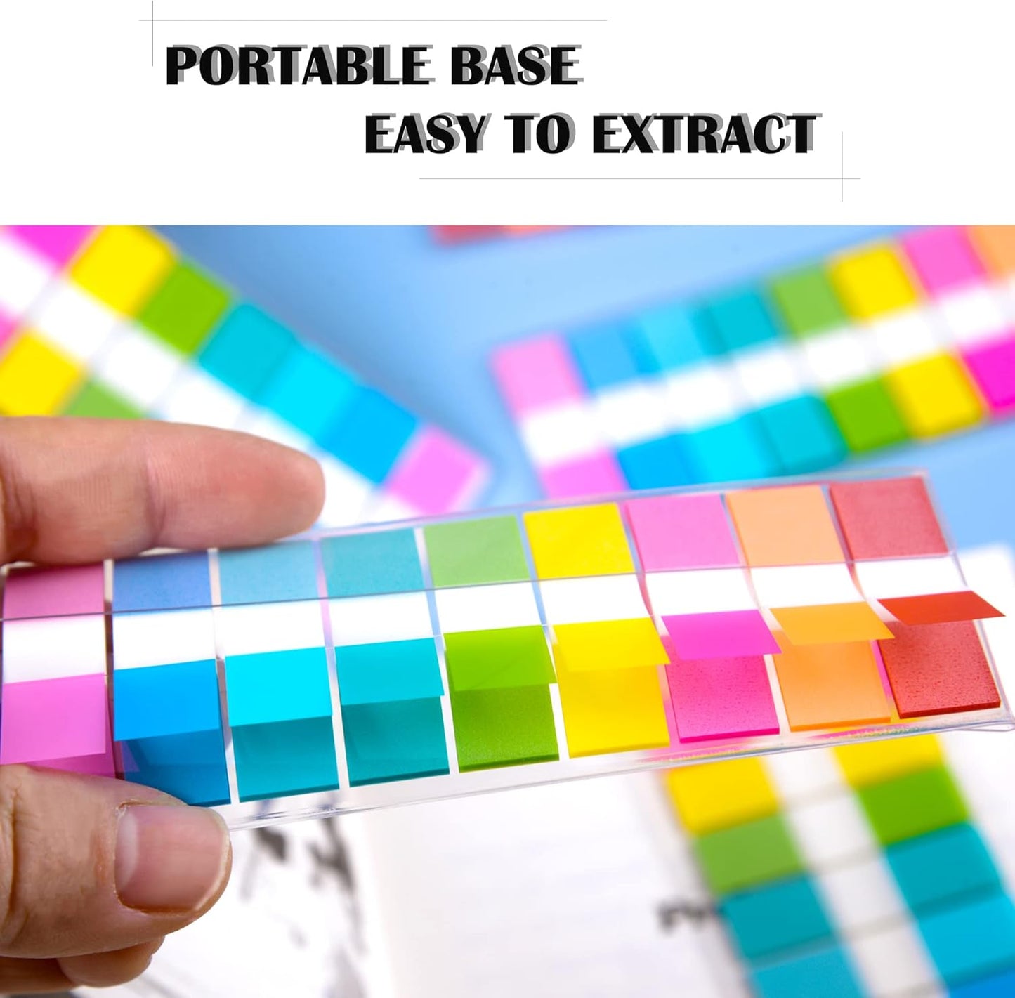 Ericter 1440 Pcs Sticky Tabs Book Tabs Page Markers Tabs, Sticky Note Tabs Colored Writable and Repositionable Index Tabs, Tabs for Annotating Books, Page Tabs