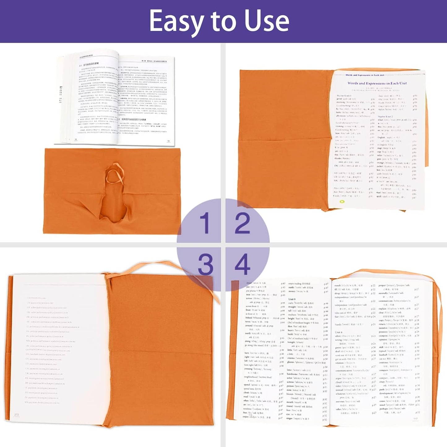 KICNIC Jumbo Book Covers 7 Pack, 9x11 Inch Stretchable Book Sox Suitable for Most Hardcover Books, Up to 10 Inch x 12.5 Inch, Washable and Reusable Protective Textbook Covers with Label Sticker