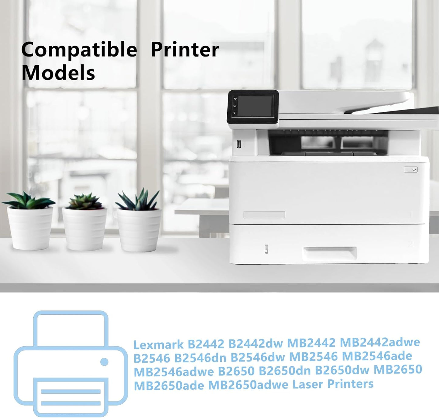 High Yield B241H00 Black Toner Cartridge Compatible with Lexmark B241H00 Toner Cartridge for B2338 B2338dw B2442 B2442dw MB2338 MB2442 Printers (6,000 Pages)