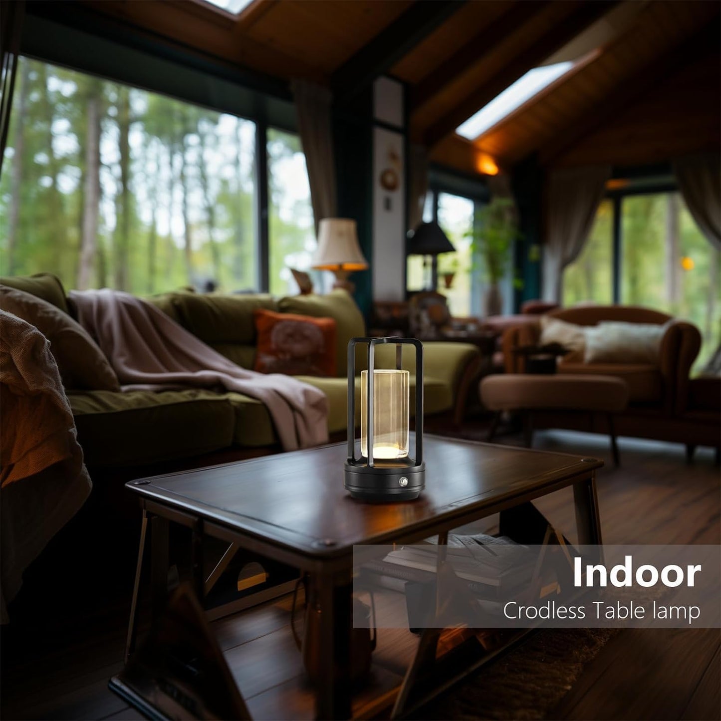 cordless led table lamp,klarako crystal lantern,outdoor table light,auge light Portable Metal Table Lamp for Indoor/Outdoor, 3 Colour4000mA Dimming Battery Powered Small Desk Lamp Bar/Camping-Black