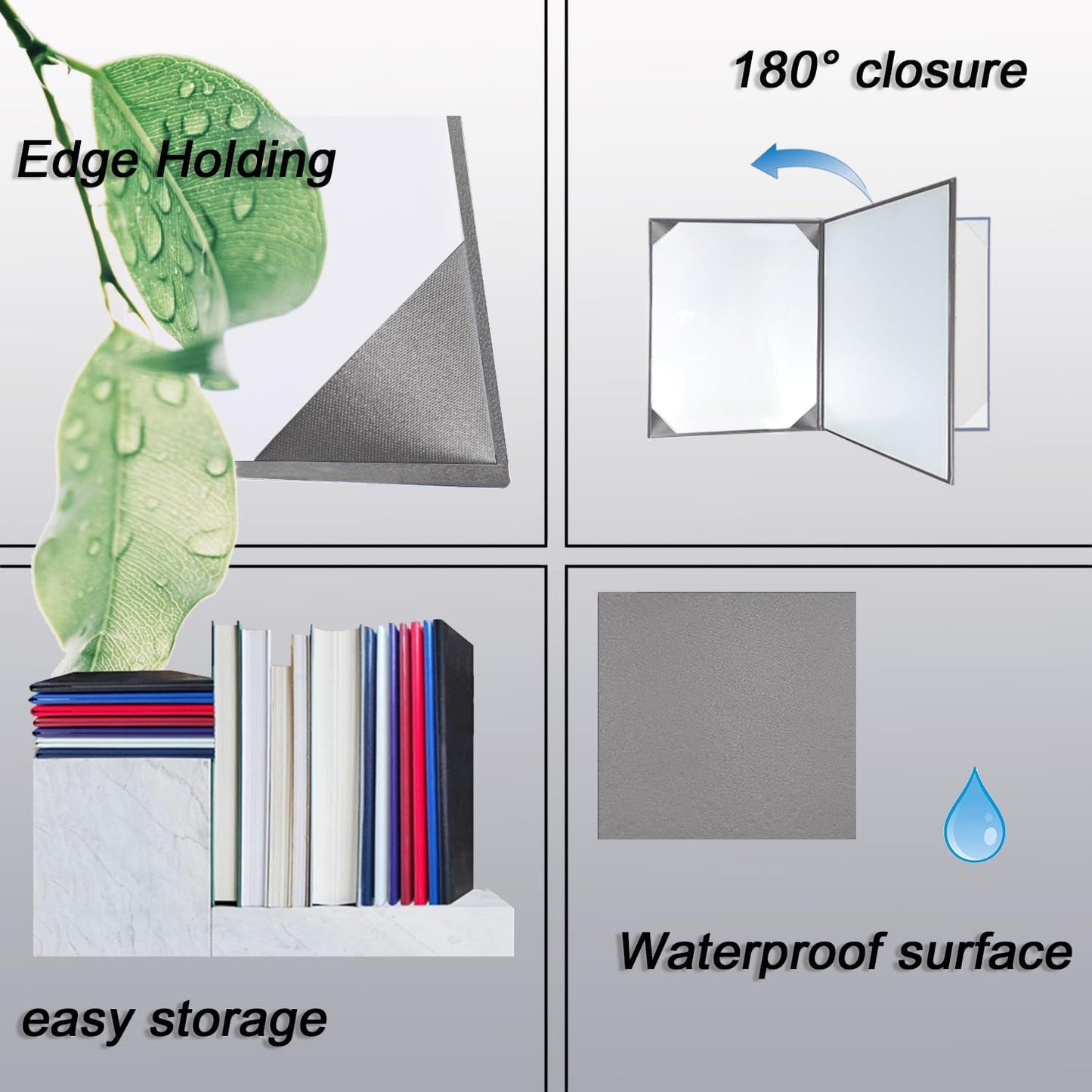 Certificate Holders 8.5"x11" Graduation Diploma Cover Document Leather Folders,Grey-20 Pack