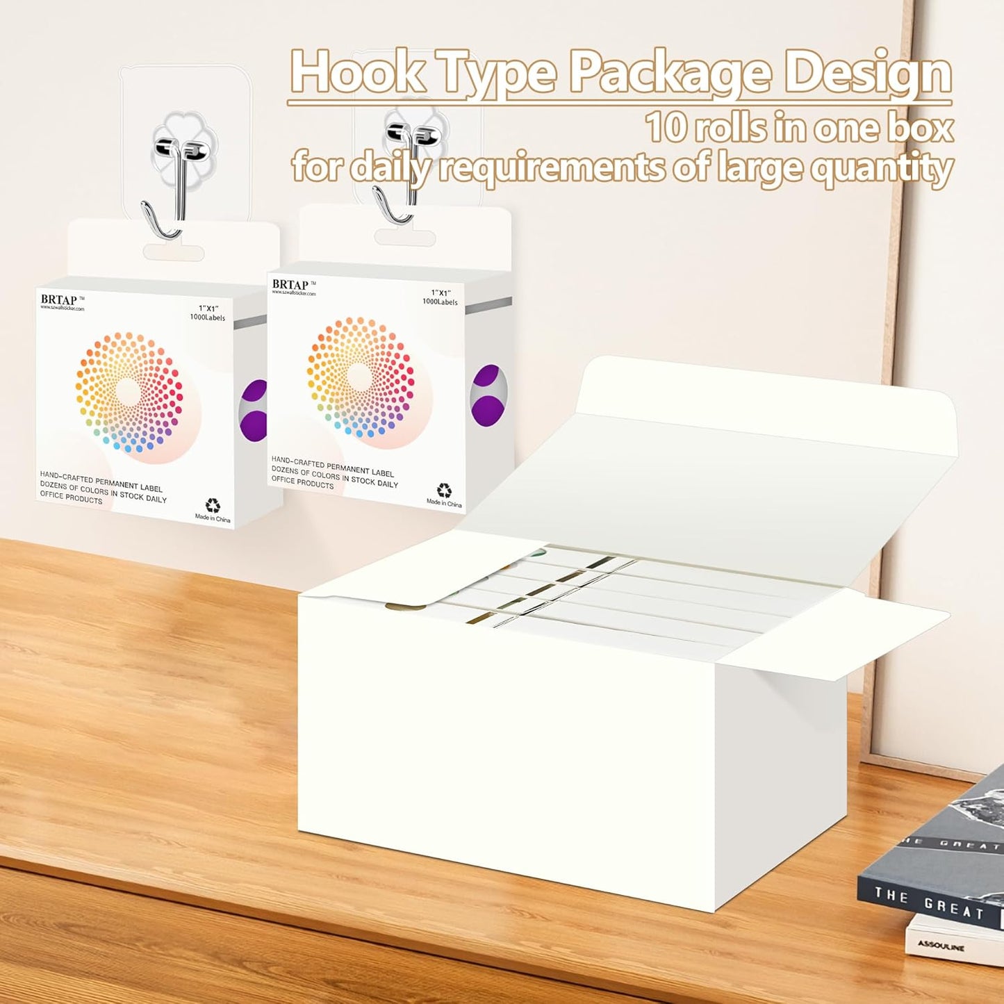 Purple 1 Inch Round Color Coding Dot Labels, 10 Rolls 10000 Dot Stickers in Dispenser Box - Permanent Adhesion, Vibrant Colors, Highly Visible