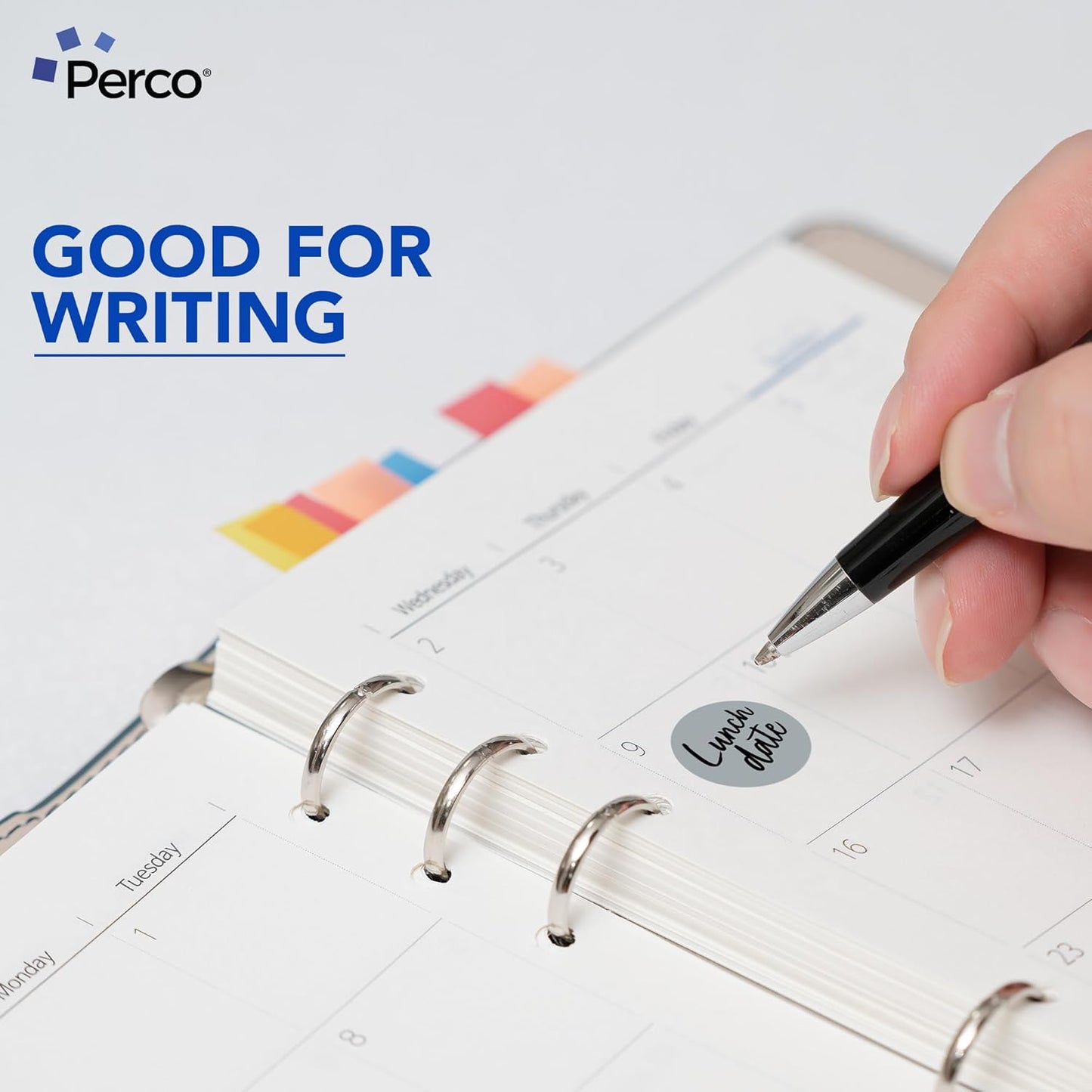 Perco Grey 1-Inch Round Circle Dot Sticker Labels with Easy Peel Perforation - 1,000 Labels per Roll - Strong Adhesion, Vibrant Colors for Organizing, Crafting & More - Made in USA