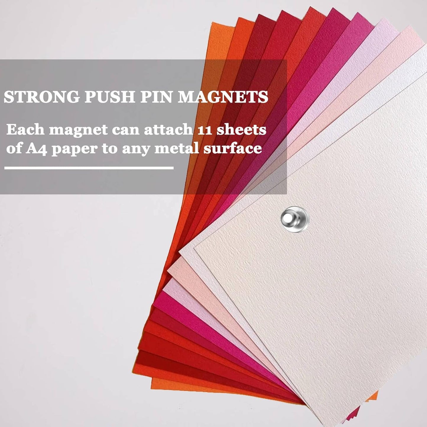 55Pcs Fridge Magnet, Refrigerator Magnets Small Rare Earth Magnet s for Whiteboard Magnets, Strong Push Pin Magnets for Classroom, Office and Dry Erase, Magnetic Decorative