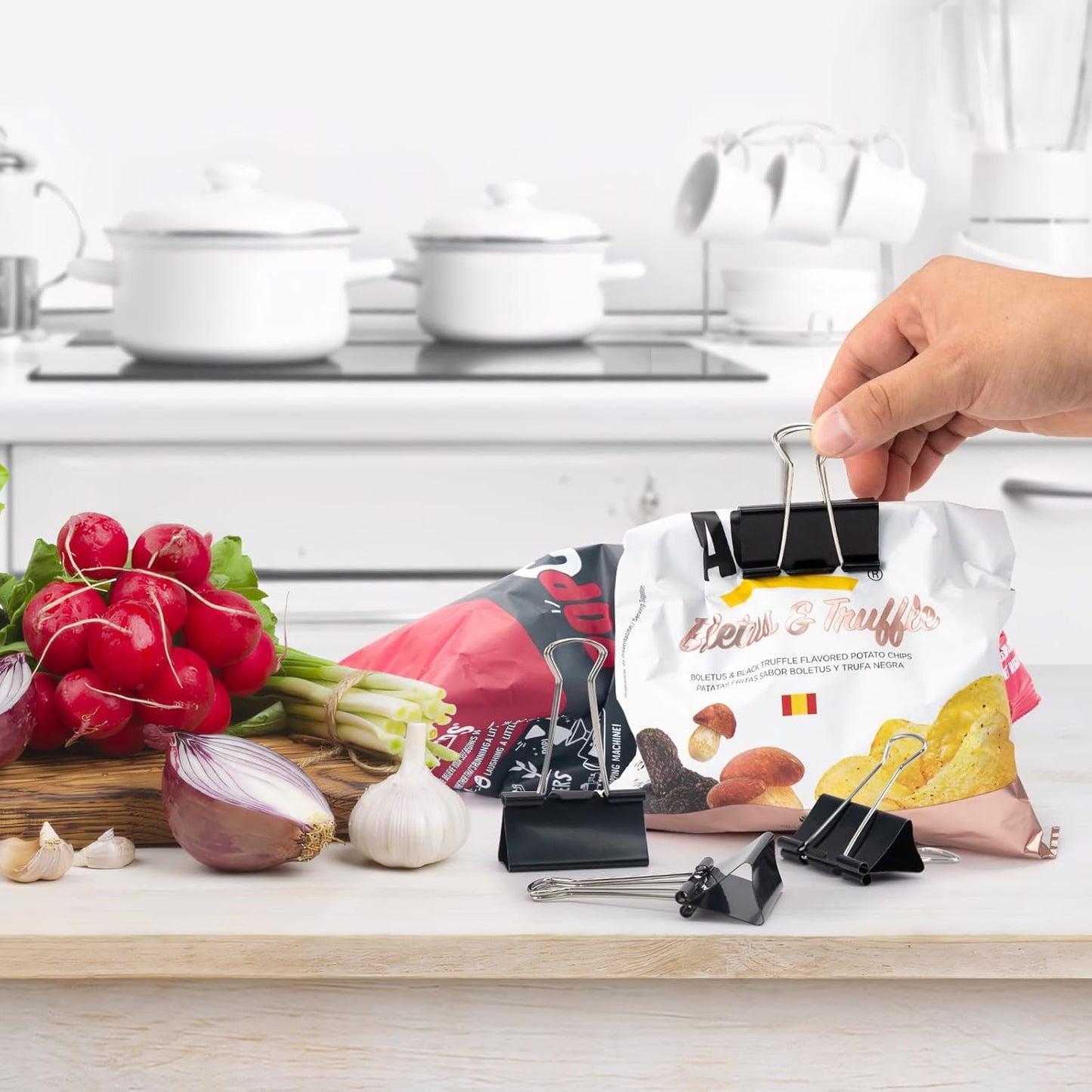 2 Inch 40 Pack Extra Large Binder Clips, Jumbo Paper Clips, Big Paper Clamps, Binder Clips Large Size for Home, School and Office Supplies