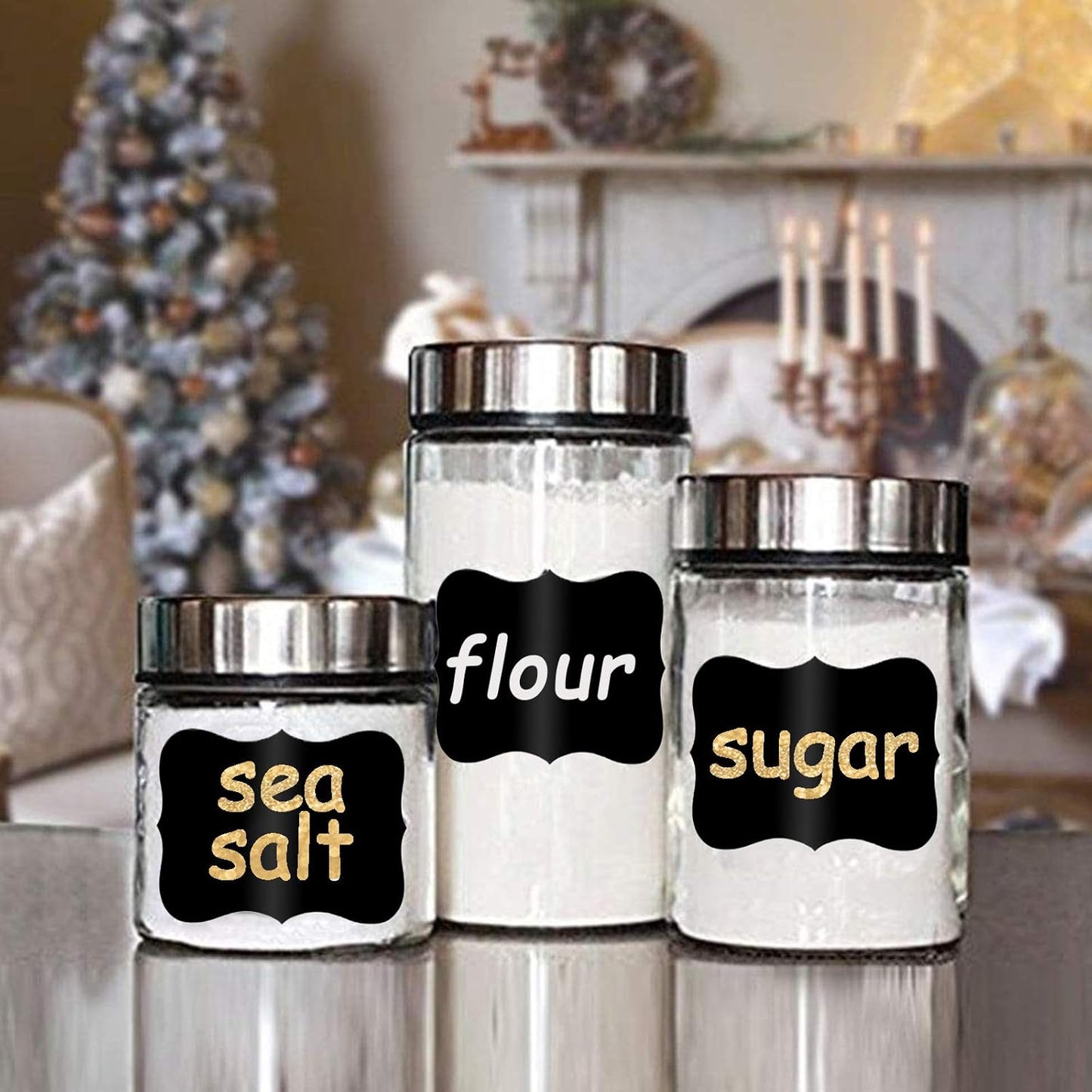 Chalkboard Labels for Jars - 140 Pcs Reusable Waterproof Chalk Stickers with 2 Chalk Marker, Organize Home & Kitchen, Storage Bins, Parties, Weddings (Rectangle)