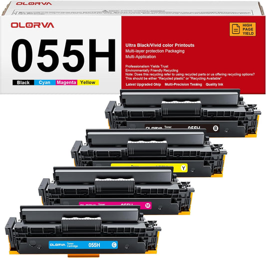 High Yield|055 Toner Cartridge Set MF743Cdw| Replacement for Canon 055 toner cartridge set Compatible with Canon Color ImageCLASS MF741Cdw MF743Cdw toner cartridges MF745Cdw MF746Cdw LBP664Cdw Printer