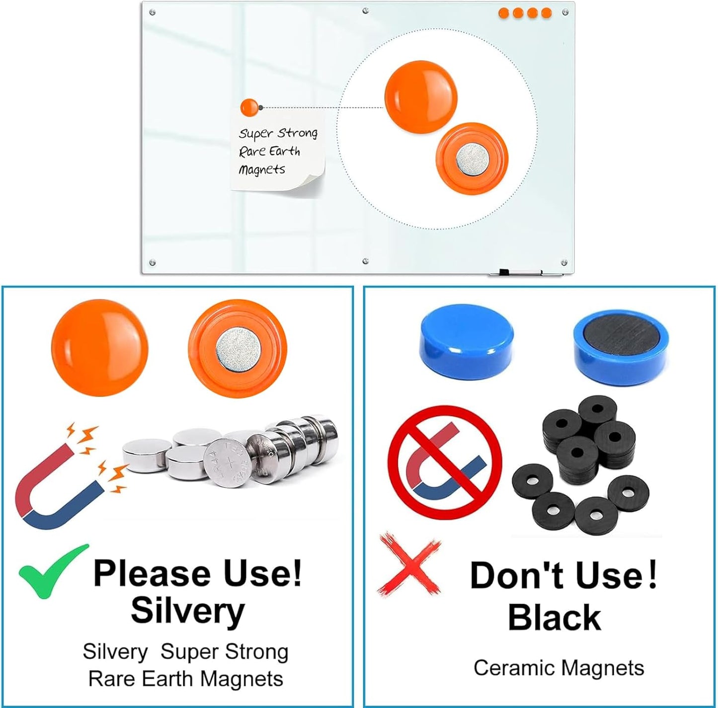 KIZZBY Glass Dry Erase White Board - Magnetic Boards for Wall, 72"x48" Large Frameless Whiteboard for Office, Home & School