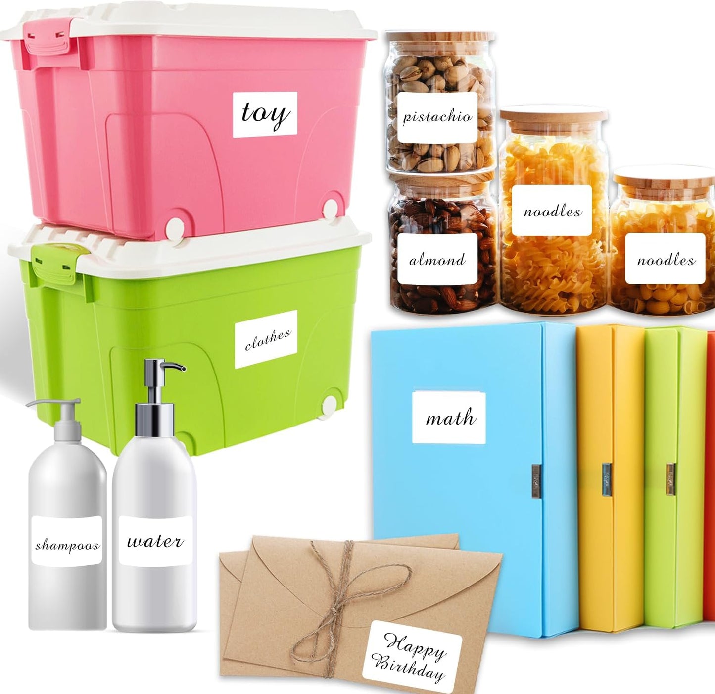 2×3 Inch Removable Blank Freezer Labels,Water/Oil/Tear Resistant/Ink Won't Smudge No Residue (120pcs,1 Bag)