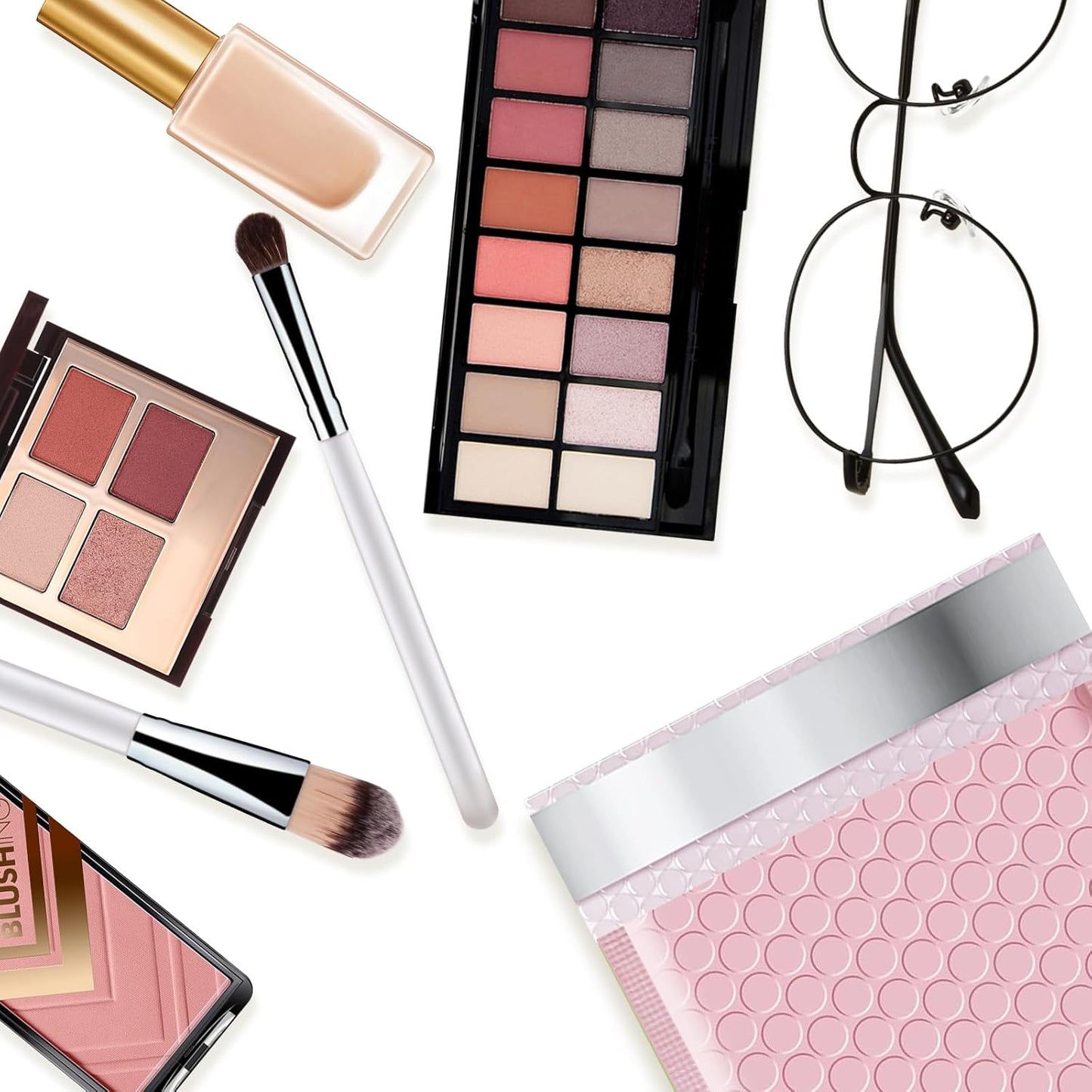 Poly Bubble Mailers 4x8 Padded Envelopes #000 50pcs, Self Seal Shipping Envelopes Padded Packaging for Small Business (Pink)