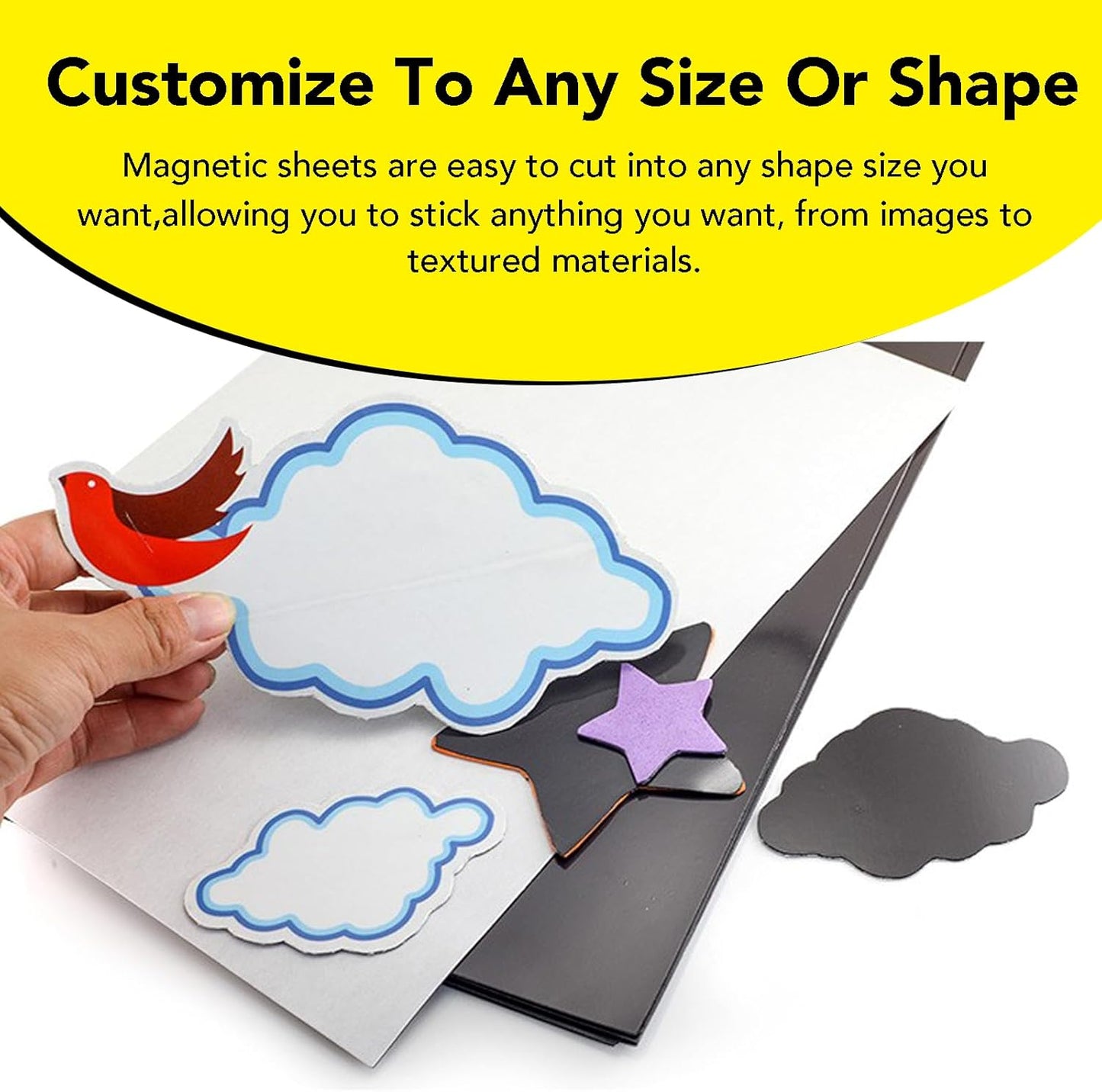 DIYMAG Adhesive Magnetic Sheets, |4" x 6"| 60 Packs, Flexible Magnet Sheets with Adhesive for Crafts, Photos and Die Storage, Easy Peel and Stick, Easy to Cut into Any Shape/Size (4" x 6"- 60P)