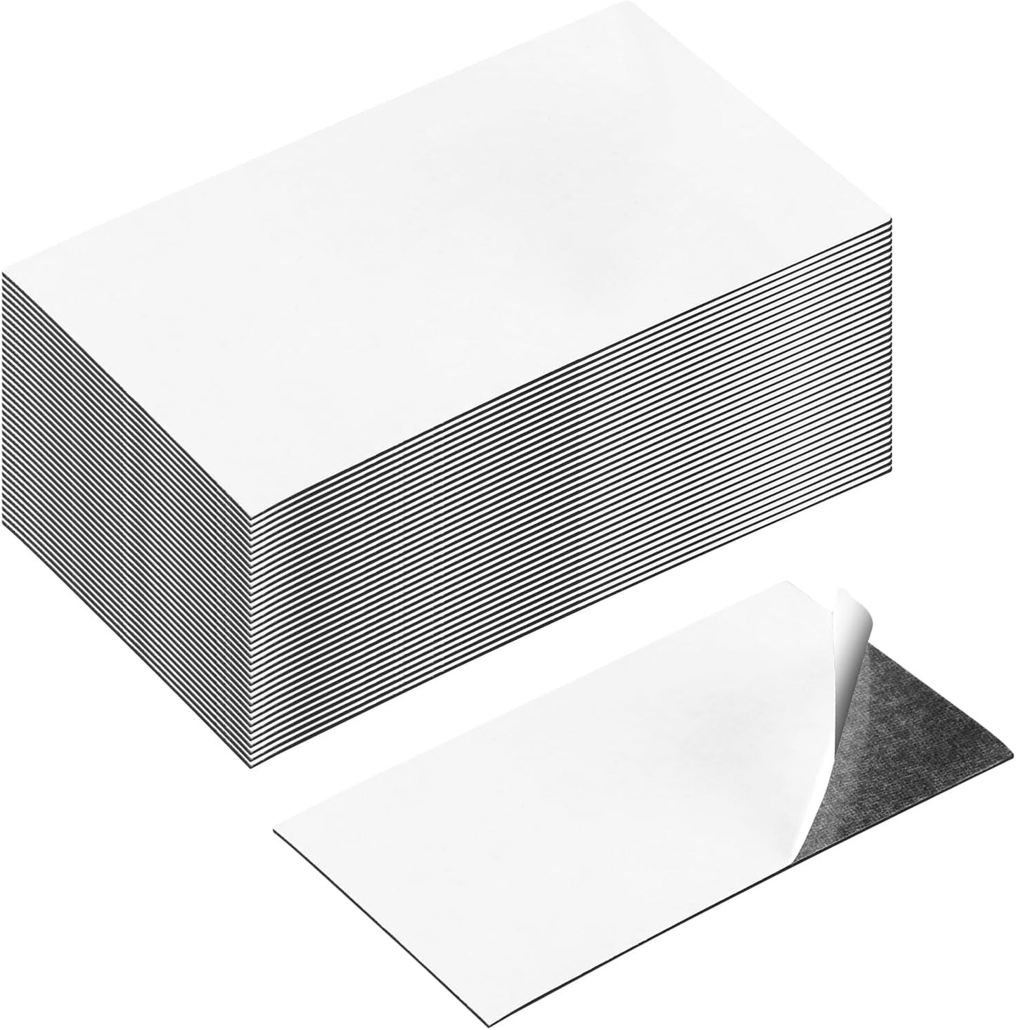 Magnetic Sheets with Adhesive Backing 2 x 3.5 Inch, 100 Packs Business Card Magnets Peel and Stick, Business Cards Customizable, Adhesive Magnetic Sheets, Custom Business Cards Personalized