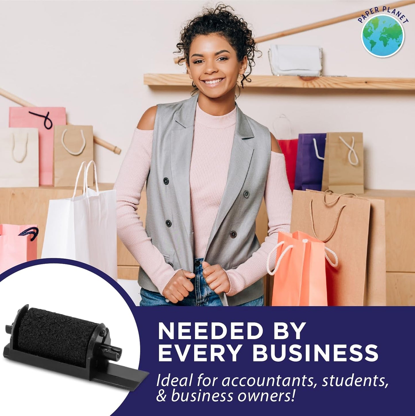 Black Printing Calculator Ribbons Compatible with IR40 by Paper Planet | Replacement Adding Machine Ink Ribbon Compatible with Canon, Casio, Sharp, Adler, and Victor IR40 Adding Machines | 5 Pack