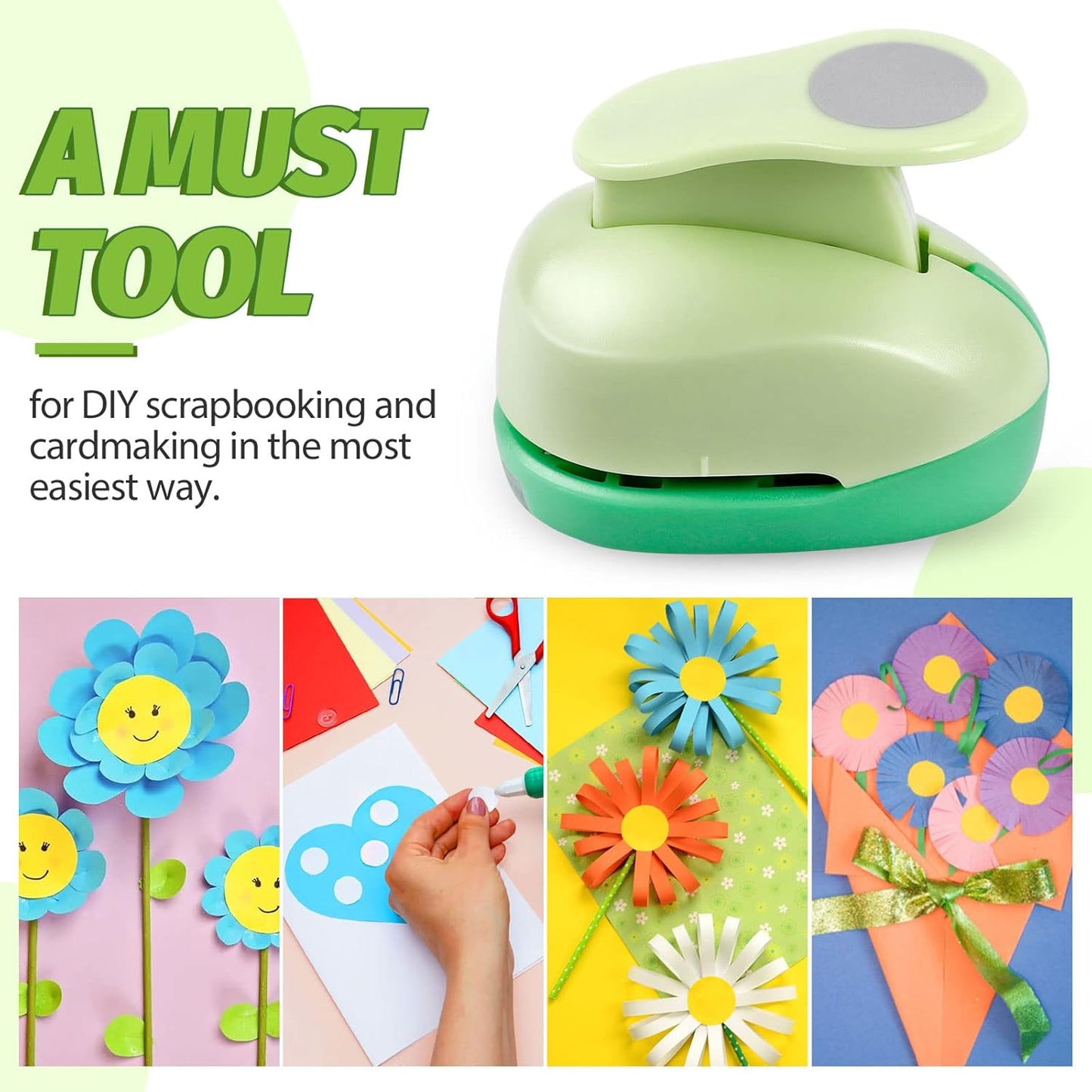 UCEC Circle Punch, 1.75 Inch Hole Punch for Crafting, Scrapbooking, Cards, Arts and Fun Projects - Handmade Paper Craft Circles