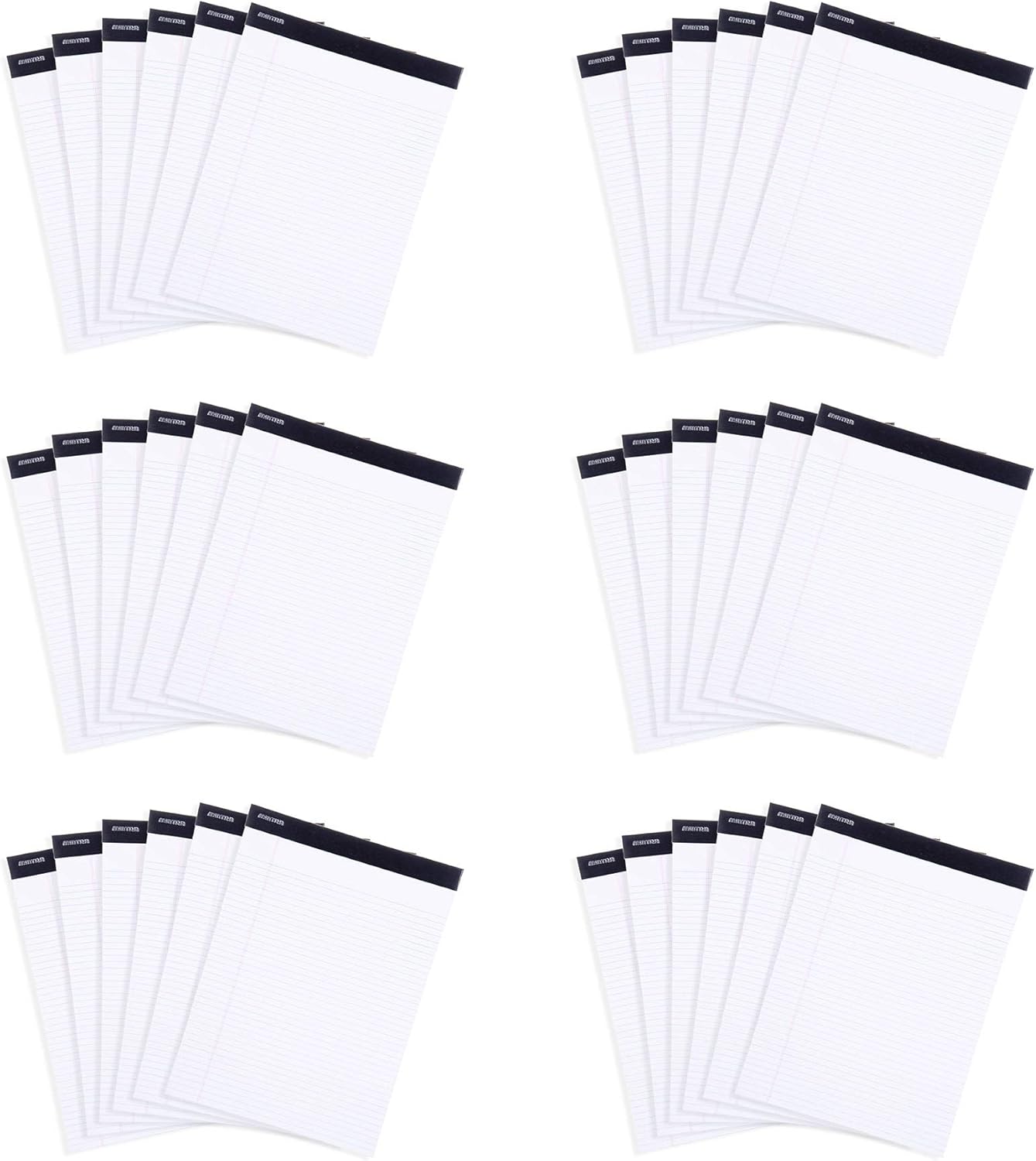 Mintra Office Legal Pads, ((xBasic, 8.5in x 11in, Narrow (White), 36pk (6-6pks))