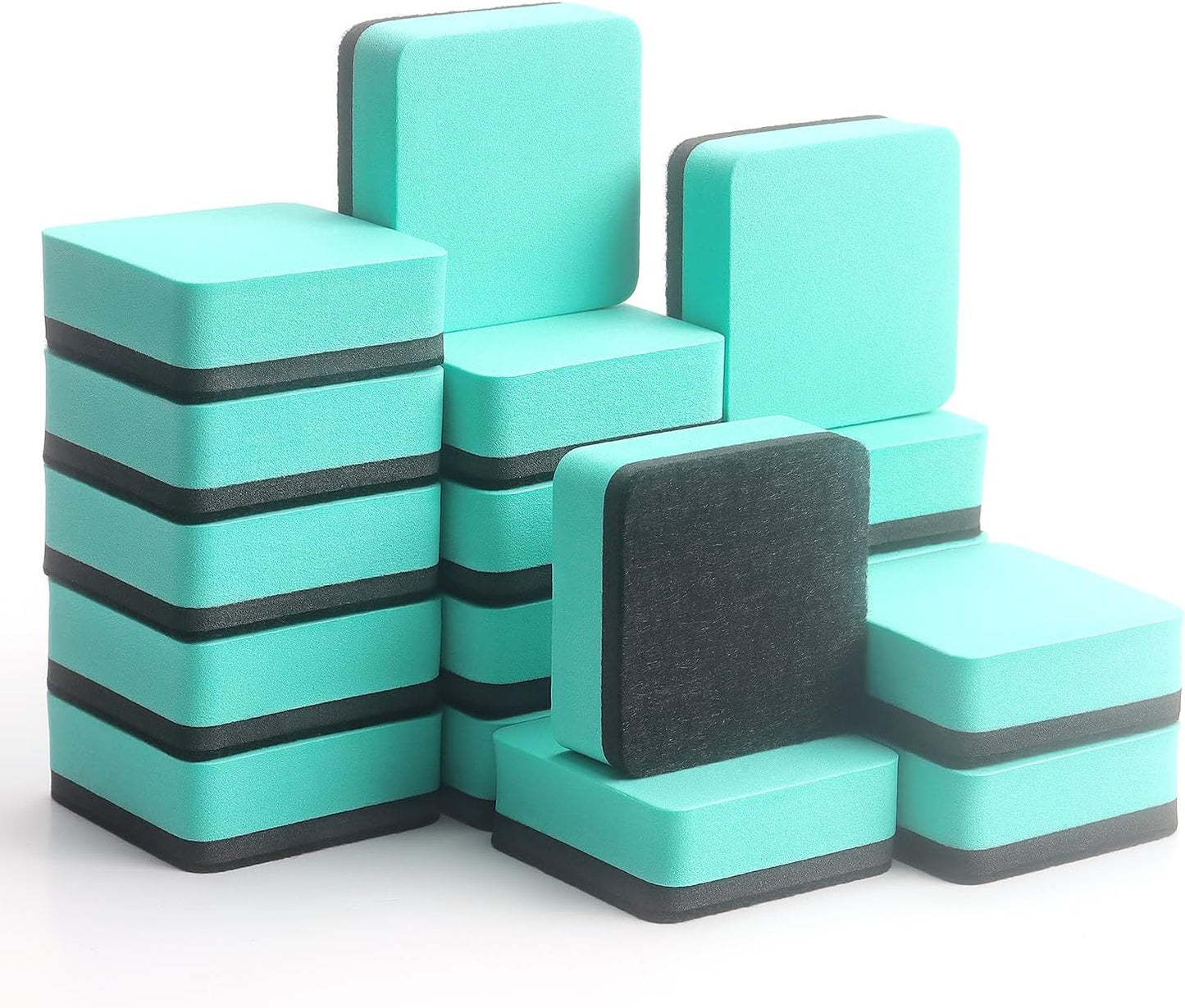 Tamaki 18 PCS Magnetic Whiteboard Dry Erase Erasers, Mini Dry Erasers for White Board, Green
