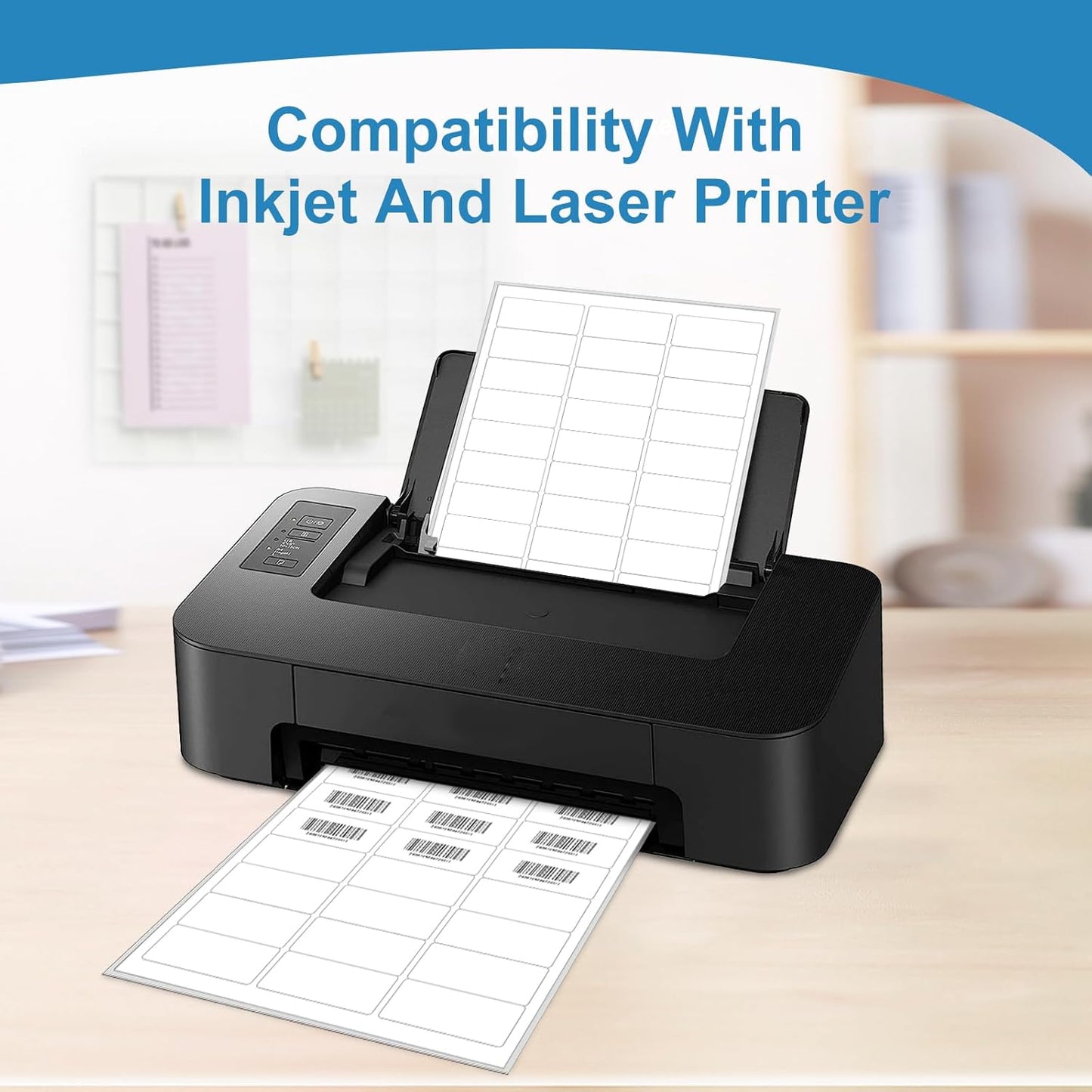 1" x 2-5/8" White Blank Address Labels, 3000 Labels (100 Sheets), Laser/Inkjet Compatible