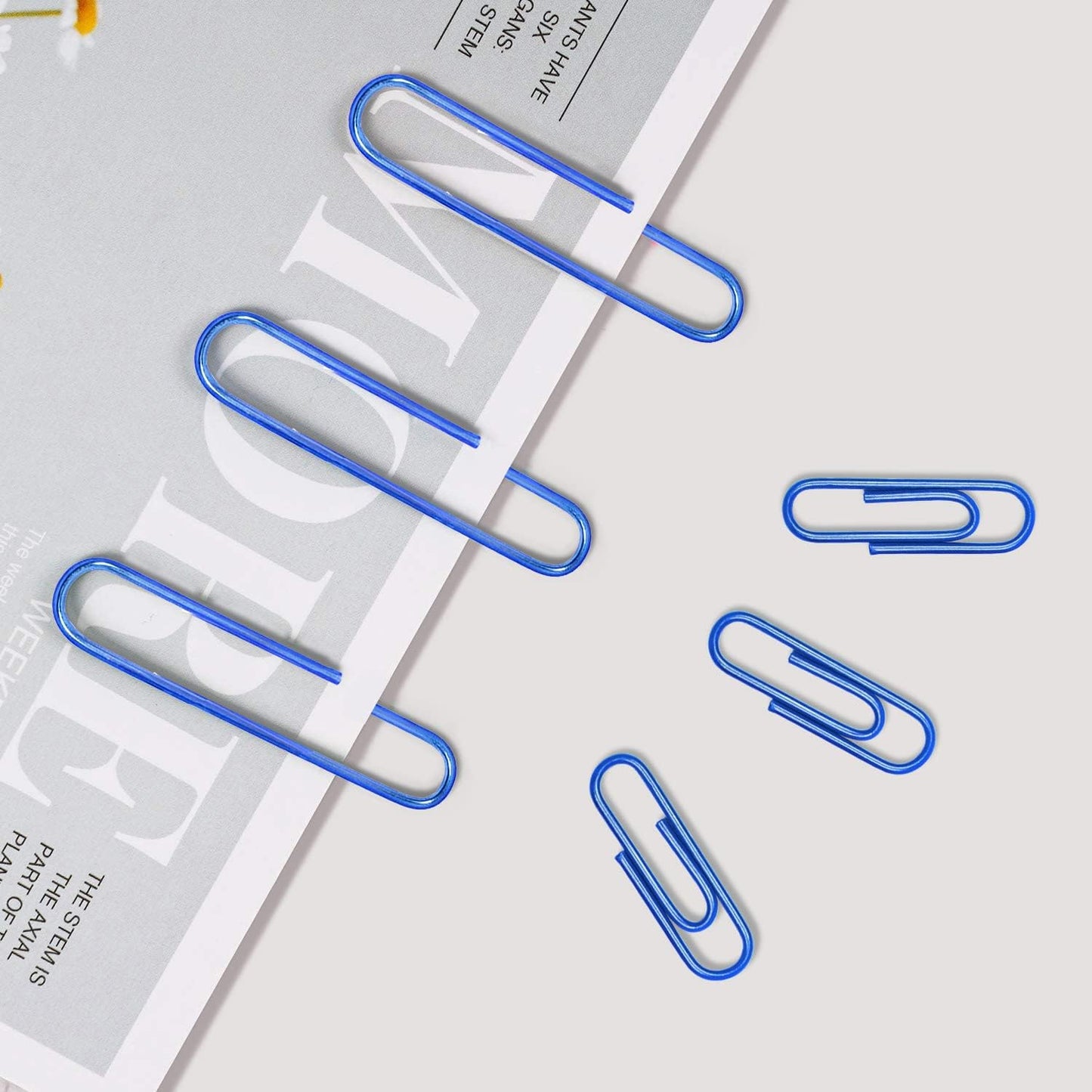 Vinaco Blue Jumbo Paper Clips, 100 Pack, 2 Inch (50 mm), Durable & Rust Resistant, Great for Office, School and Personal Use