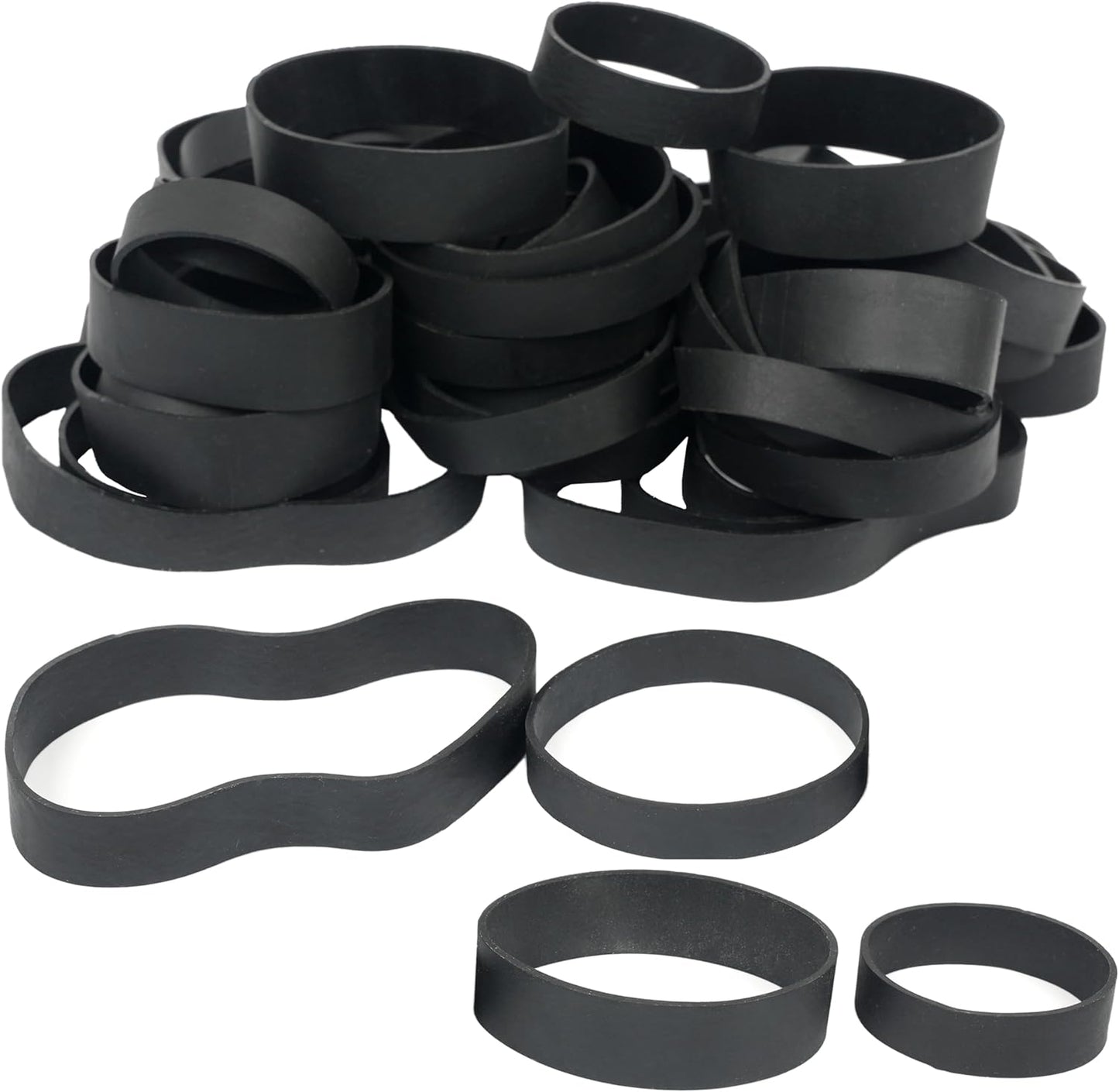 HAIDIBAO-Rubber Bands Assorted Sizes Black Mixed wide Elastic Bands for for Survival Office Supply size82,size#94,size#84,size#105 Tactical Rubber Bands