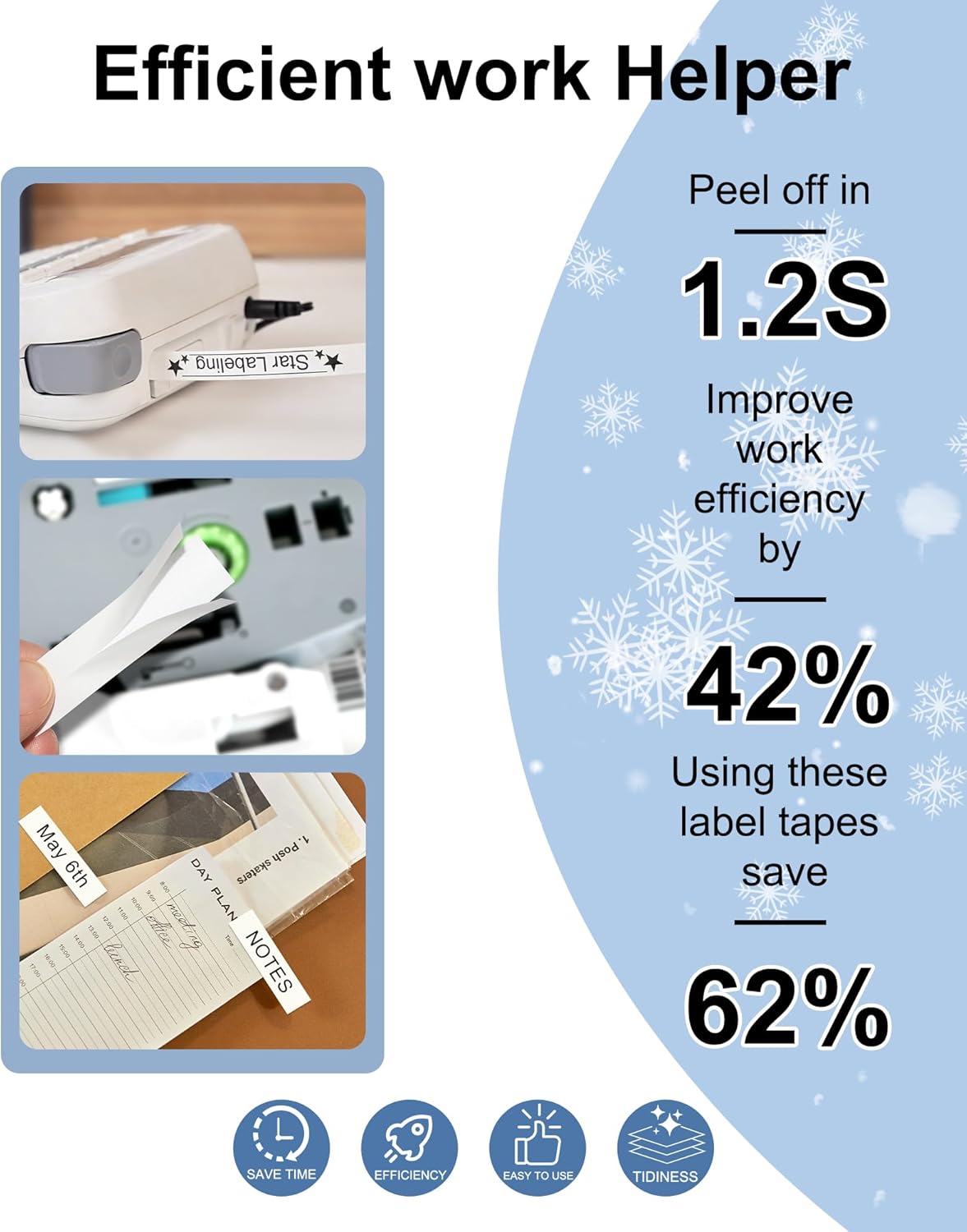 Label Maker Tape Replacement for Brother P Touch Label Tape TZE-231 Tz231 Laminated Tape Black on White 12mm 0.47 inch x 26.2ft 8m 1/2 for Ptouch PTD400AD PTH110 PT-D210 PT-D400 PTD600 PTD220,5 Pack