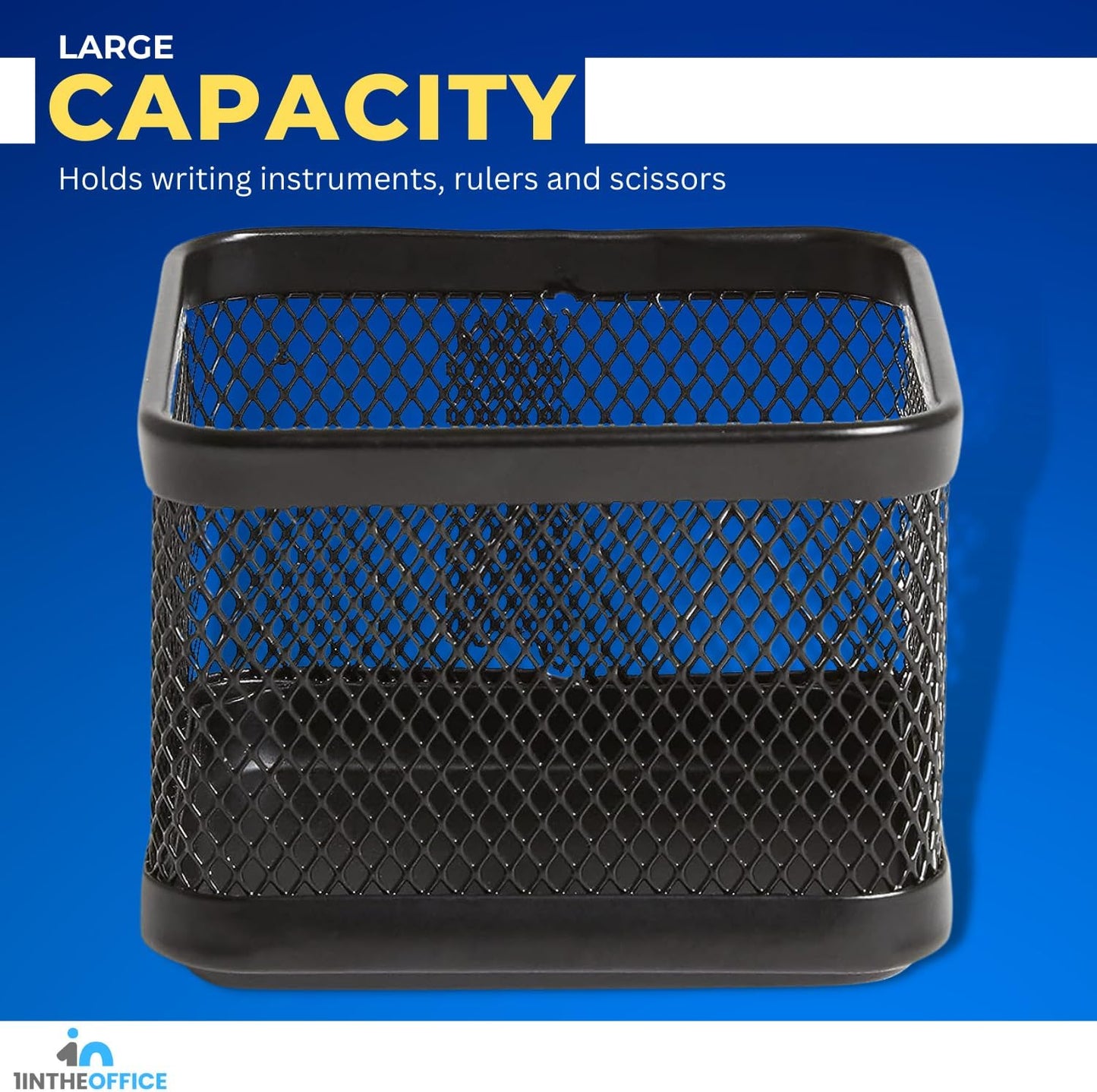 1InTheOffice Mesh Paperclip Holder For desk, Paperclip Holder Desk Accessories Holder (4 Pack)