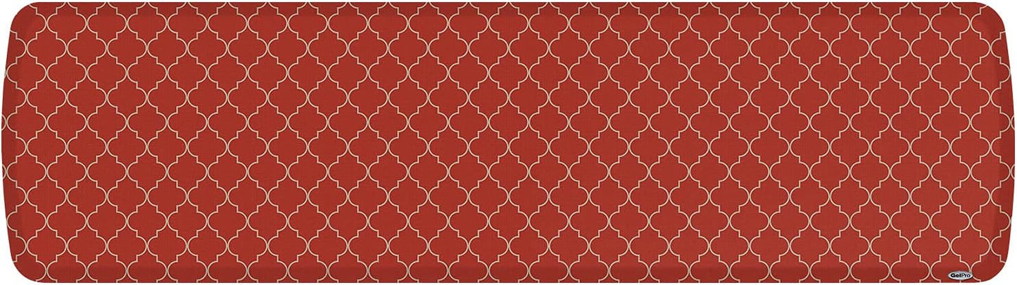 GelPro Elite Premier Anti-Fatigue Kitchen Comfort Floor Mat, 20x72, Trellis Red Chile Stain Resistant Surface with Therapeutic Gel and Energy-Return Foam for Health & Wellness