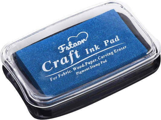 Large Finger Ink Pads for Kids Washable Craft Ink Stamp Pads, DIY for Rubber Stamps, Paper, Scrapbooking, Wood Fabric, Best Gift for Kids (3 x2inch Blue)