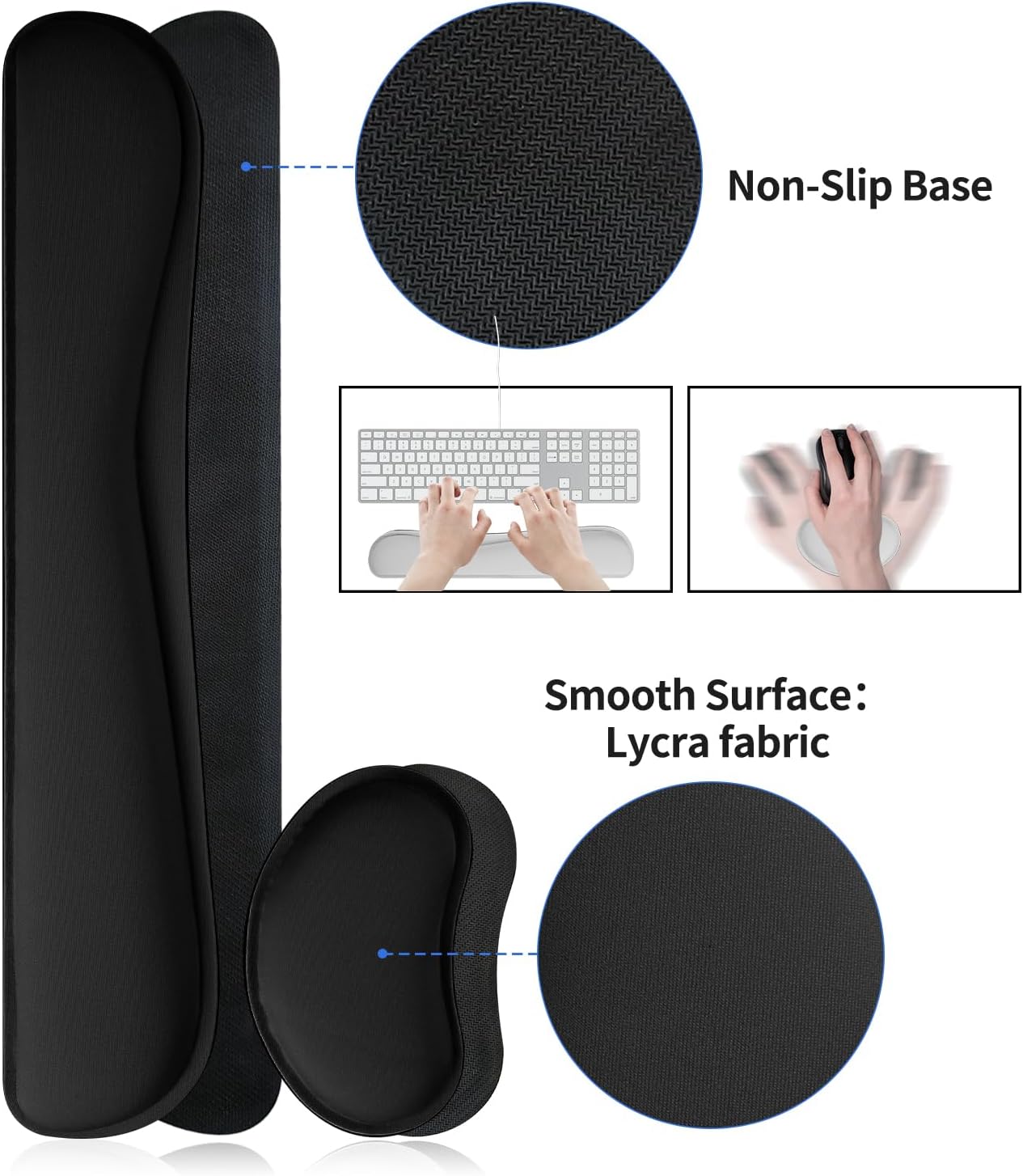 Leather Desk Pad, Black Desk Mat, Non-Slip Desk Protector Mat, Leather Desk Blotter, Computer Desk Pad, Waterproof Desk Mat for Home Office and Decor(31.5×15.7 Inches)